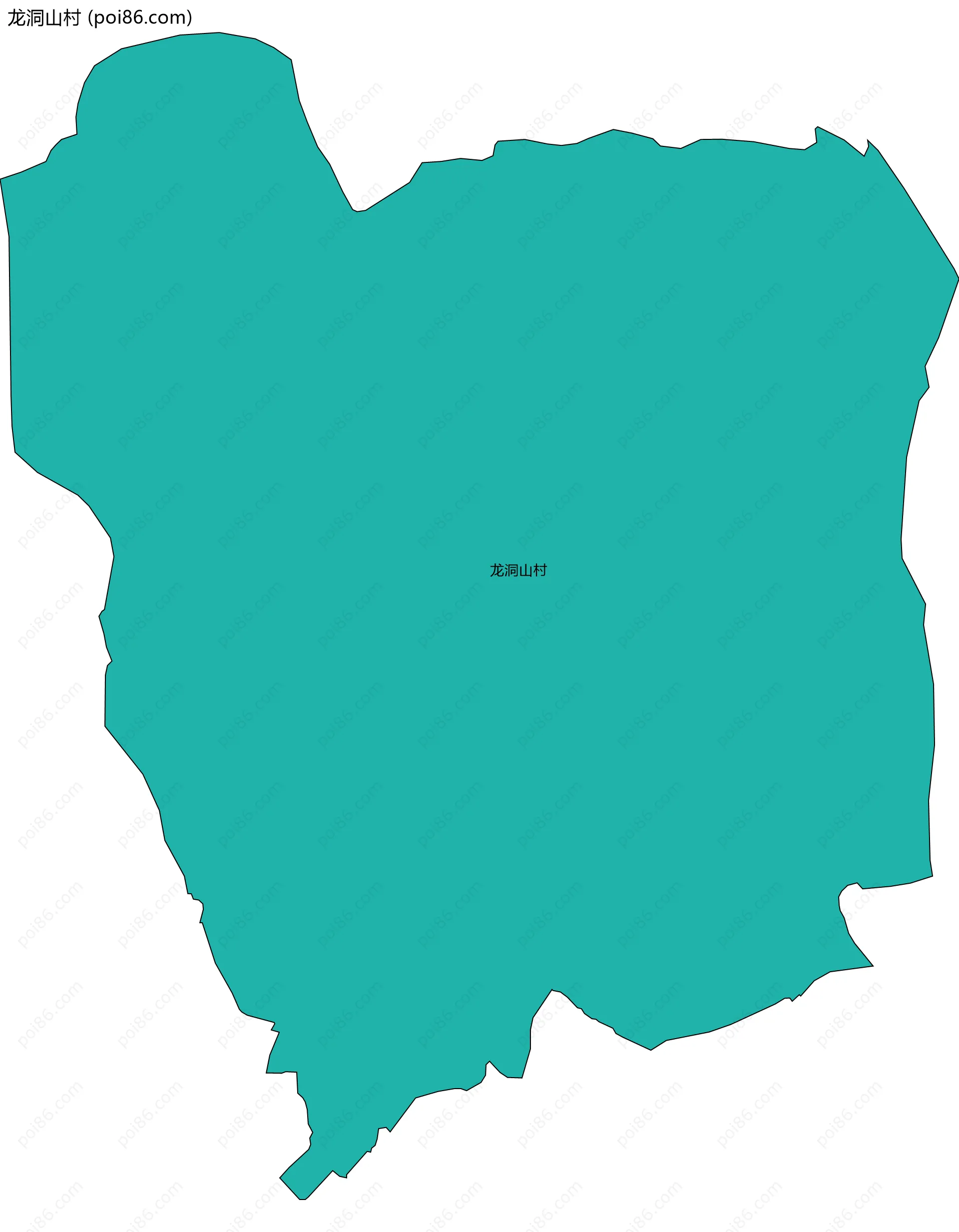 龙洞山村边界地图