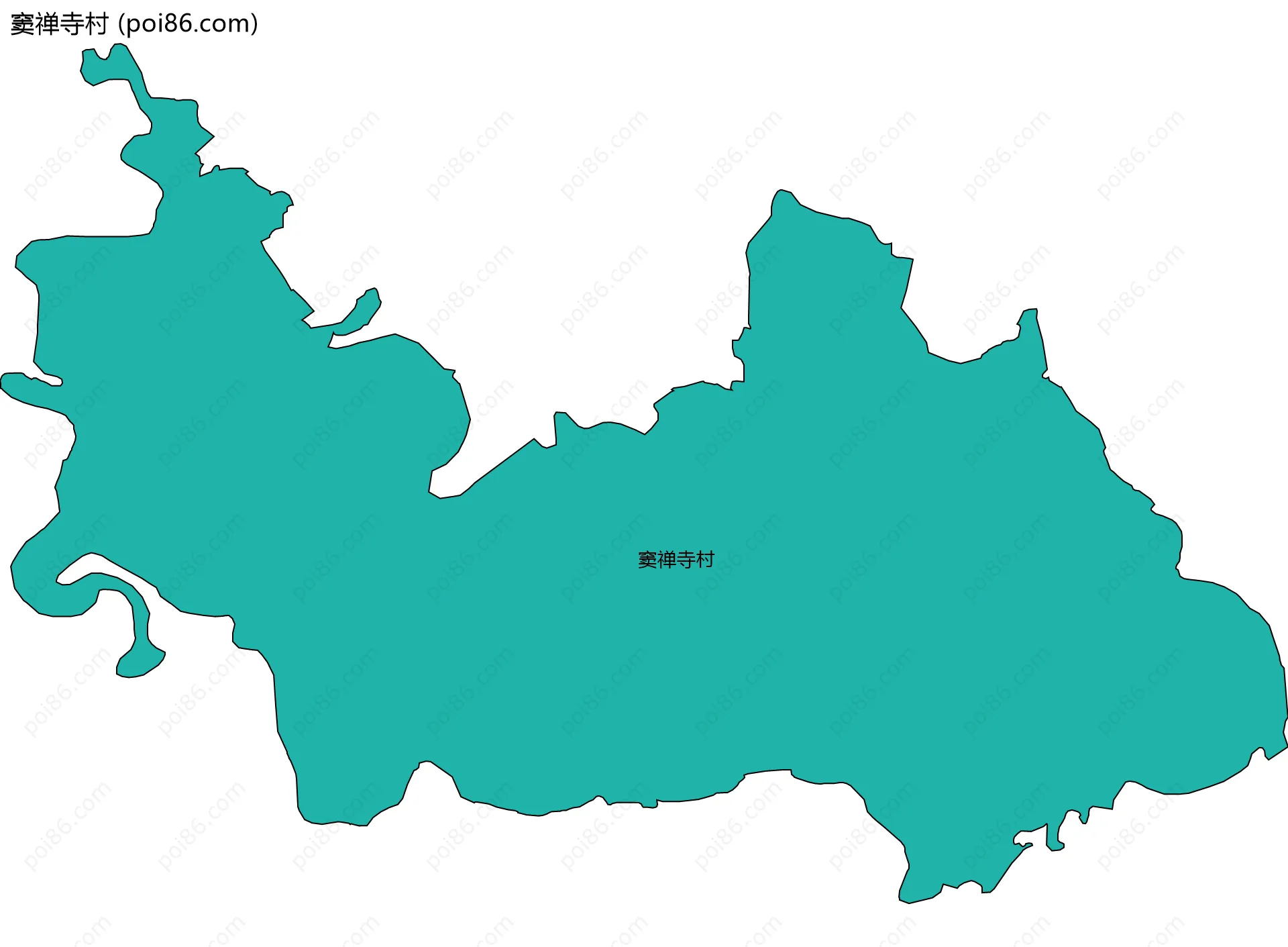 窦禅寺村边界地图