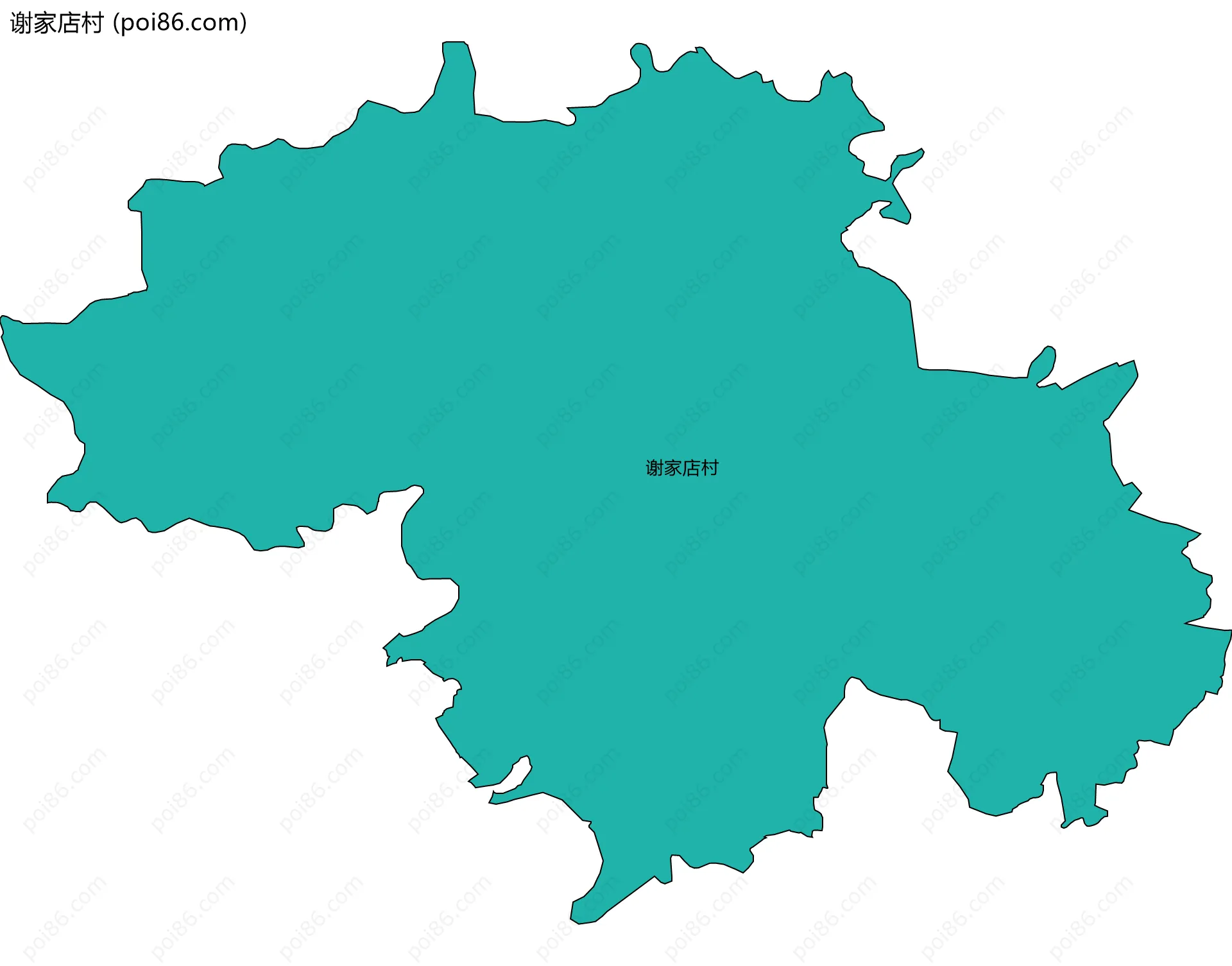 谢家店村边界地图