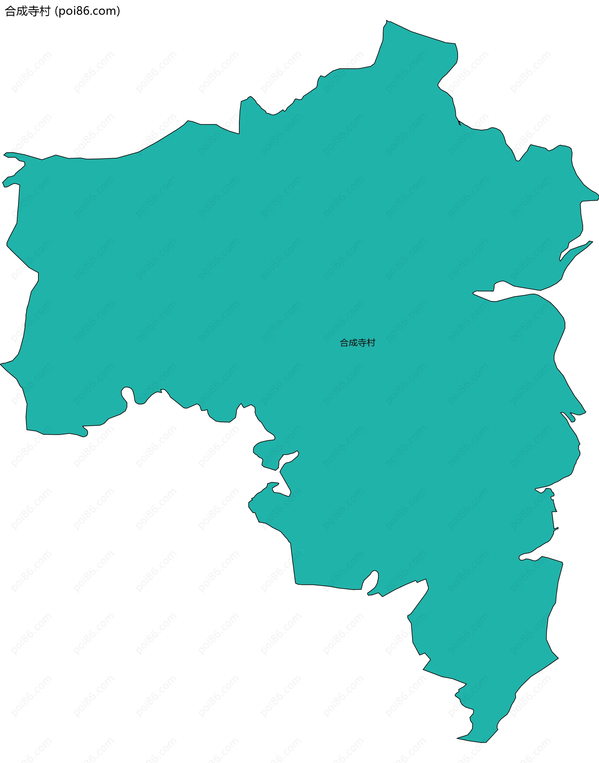 合成寺村边界地图