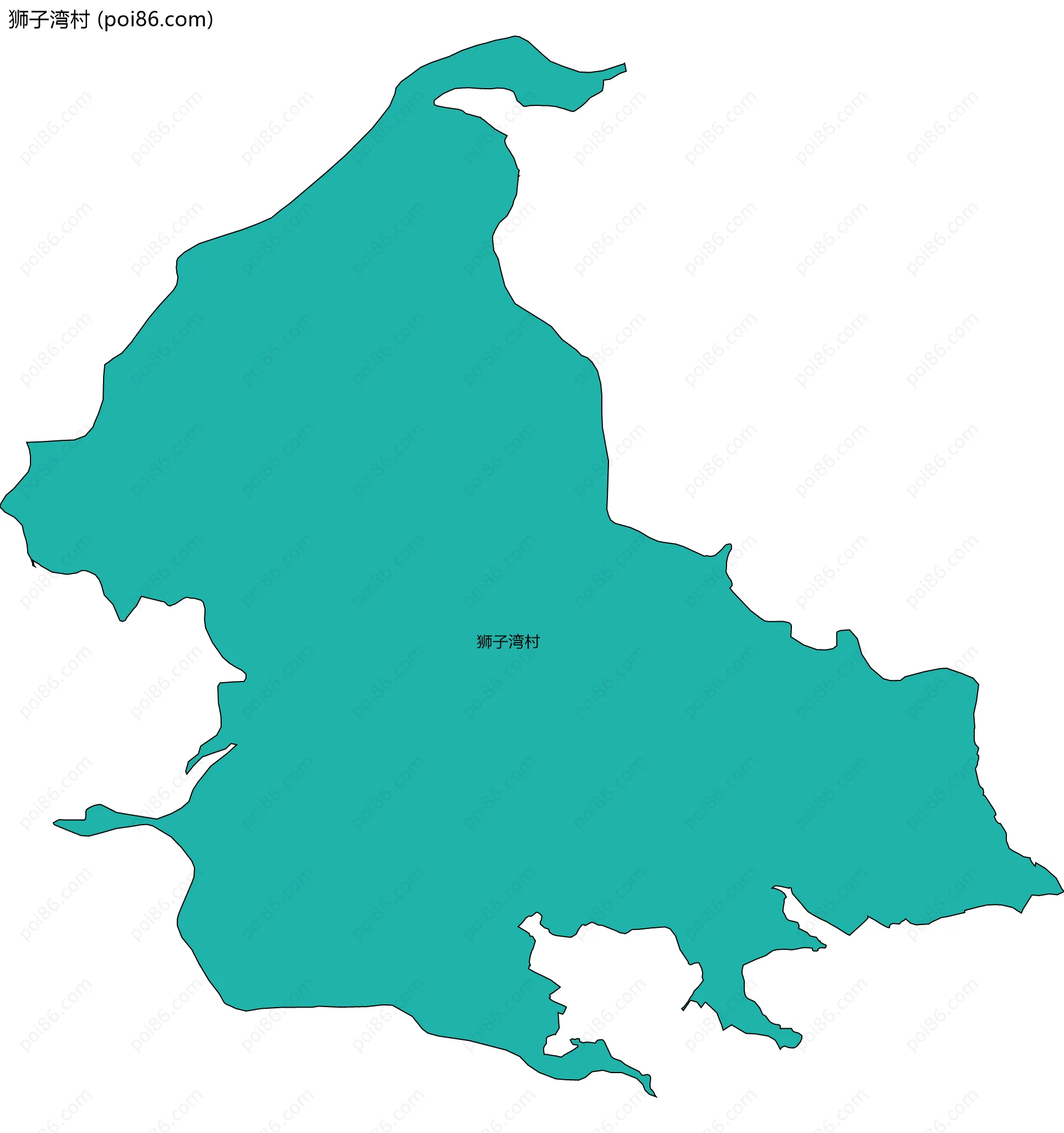 狮子湾村边界地图