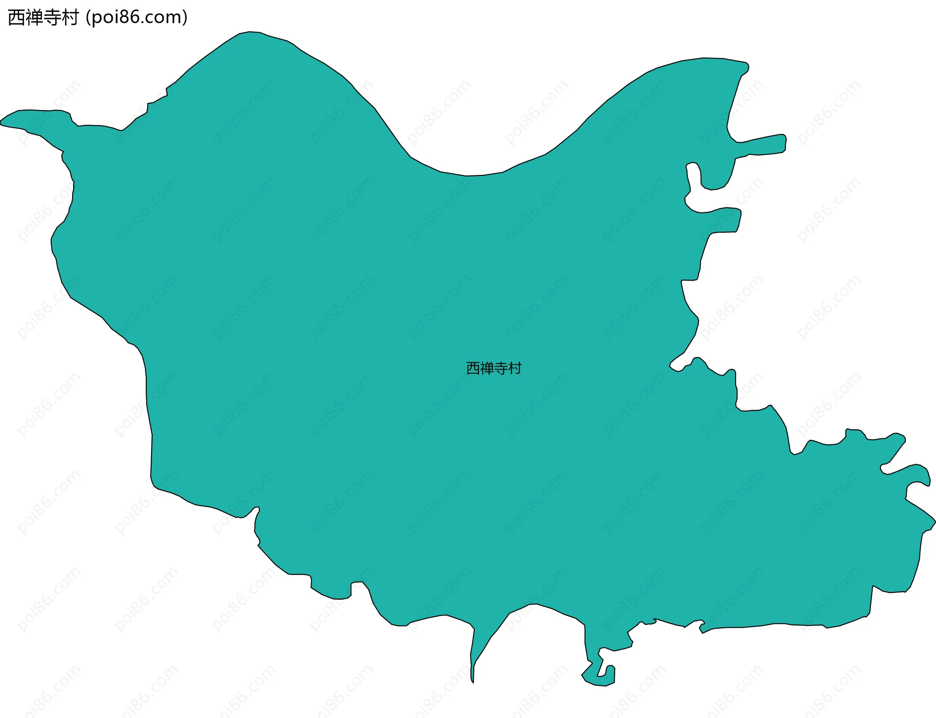 西禅寺村边界地图