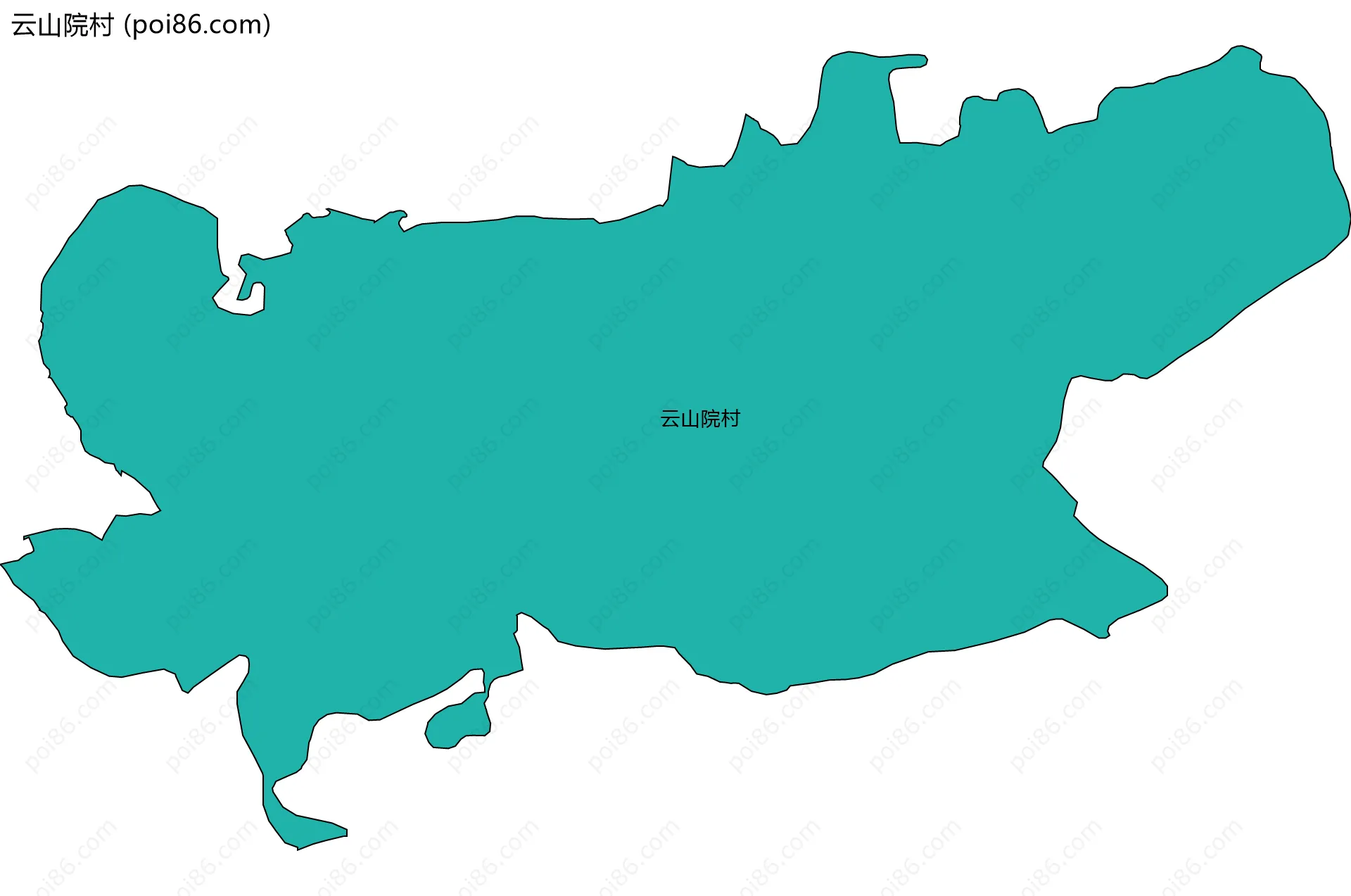 云山院村边界地图