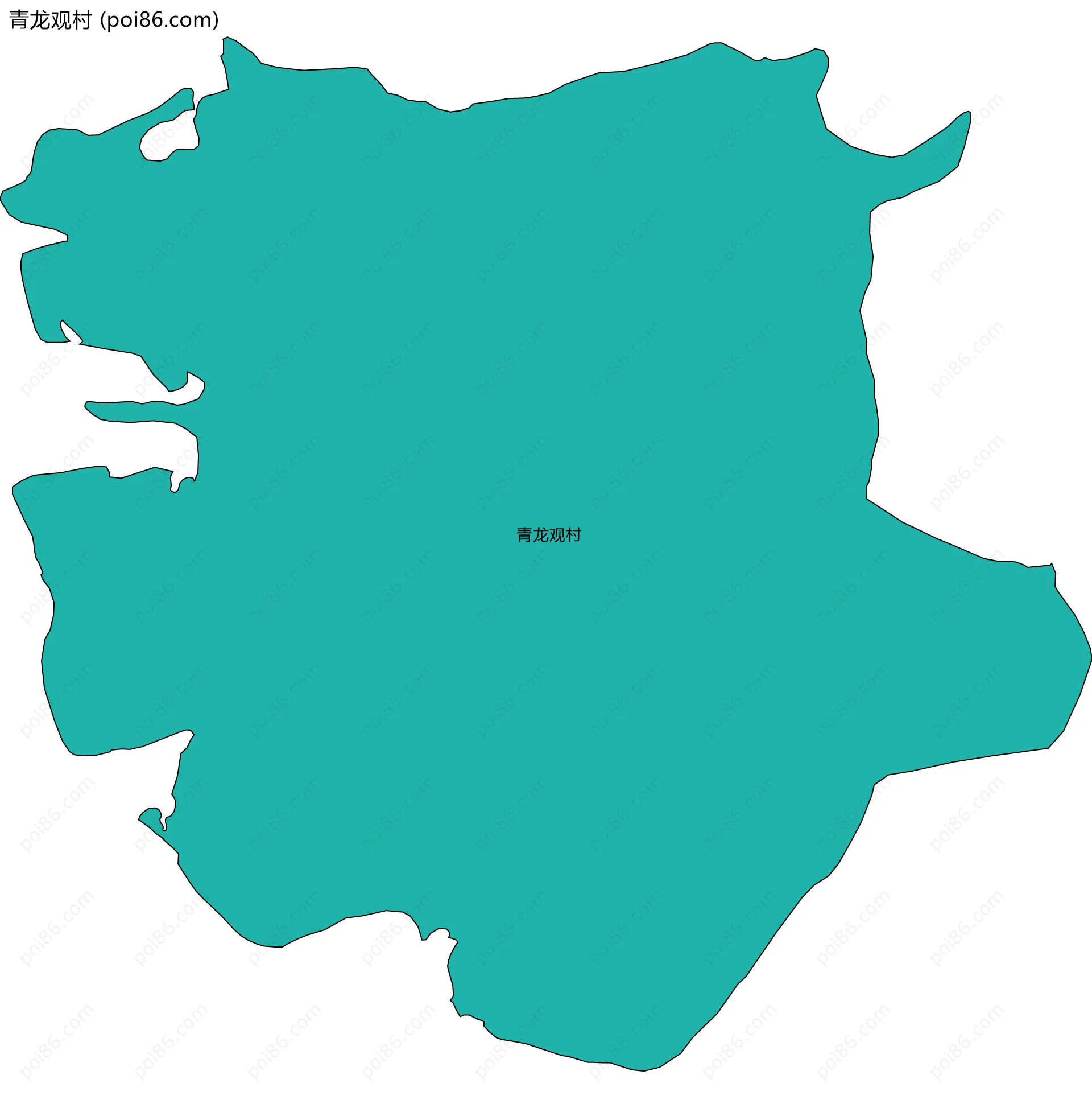 青龙观村边界地图