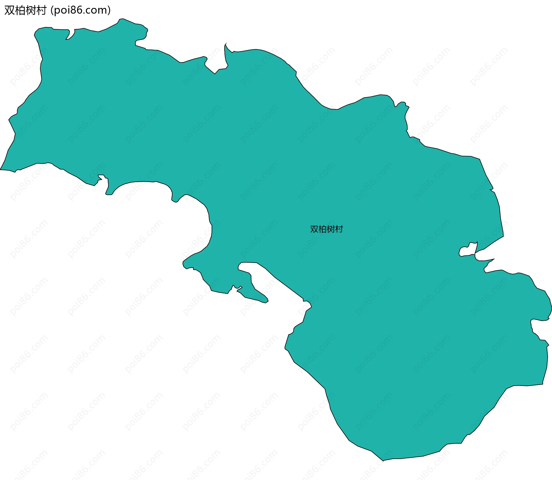 双柏树村边界地图