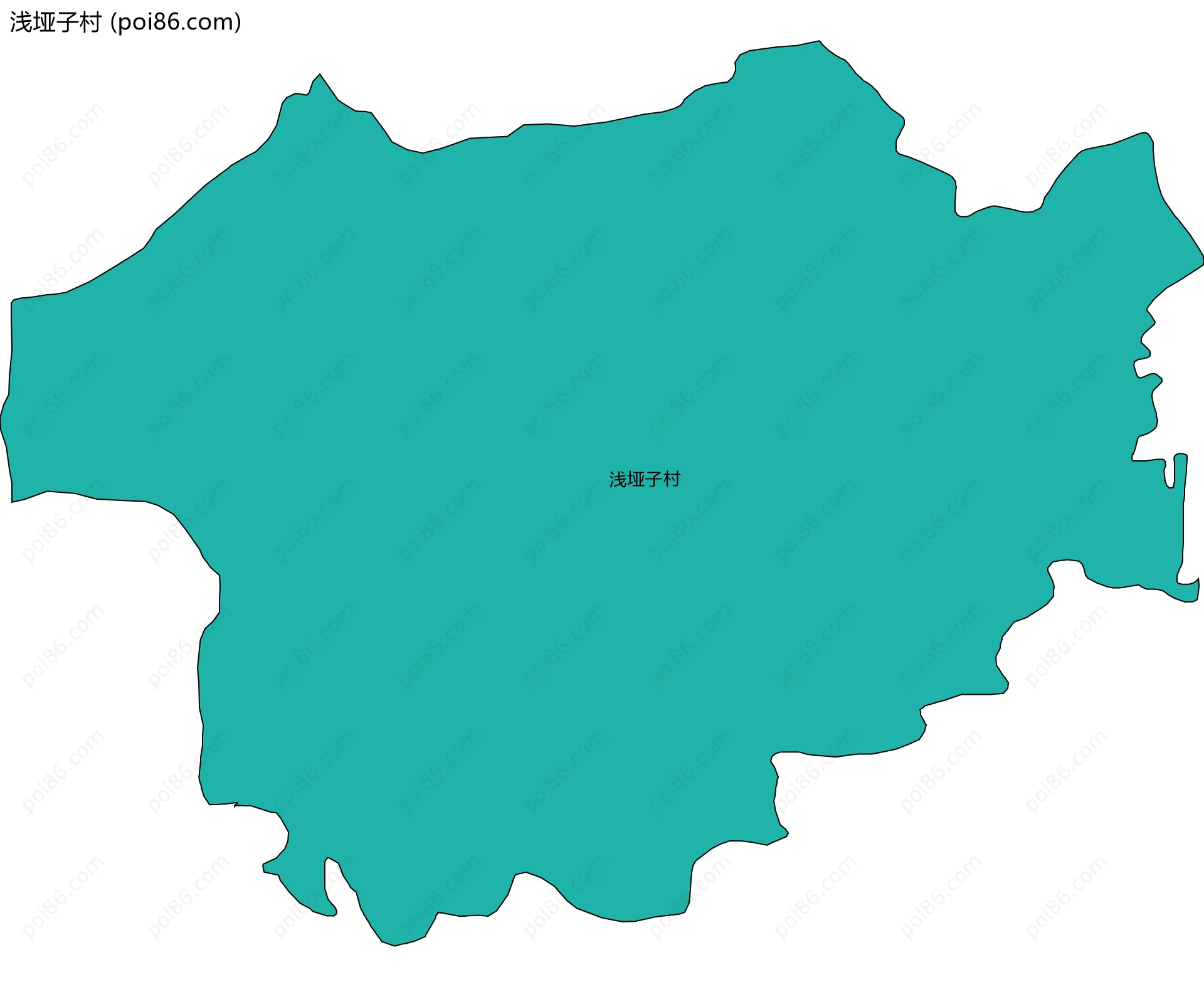 浅垭子村边界地图