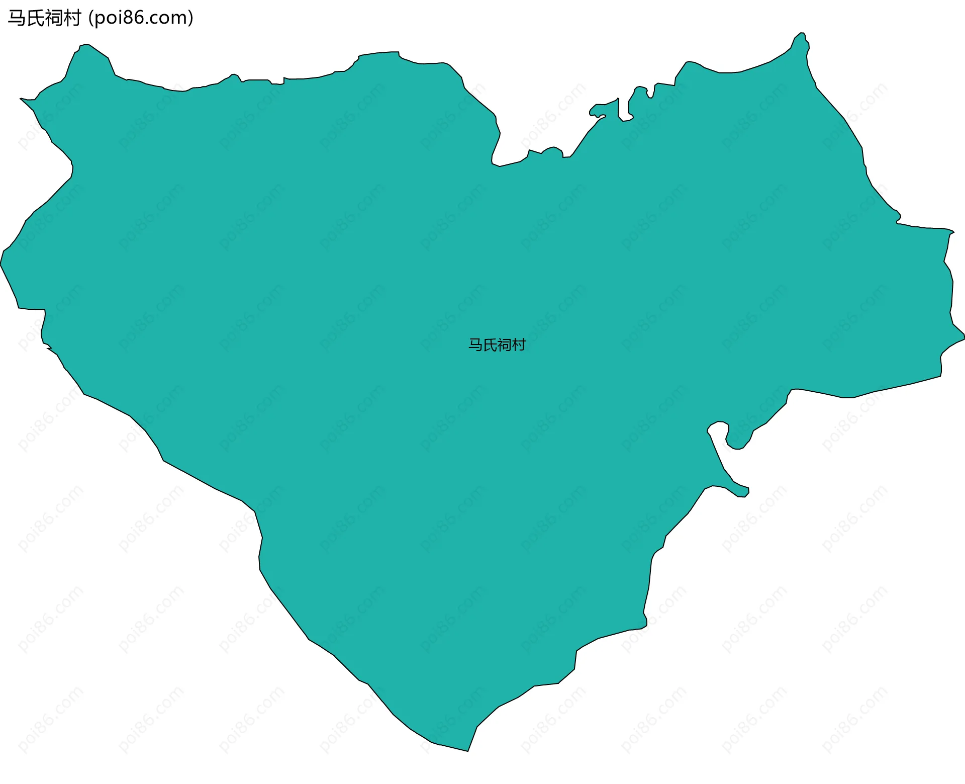 马氏祠村边界地图