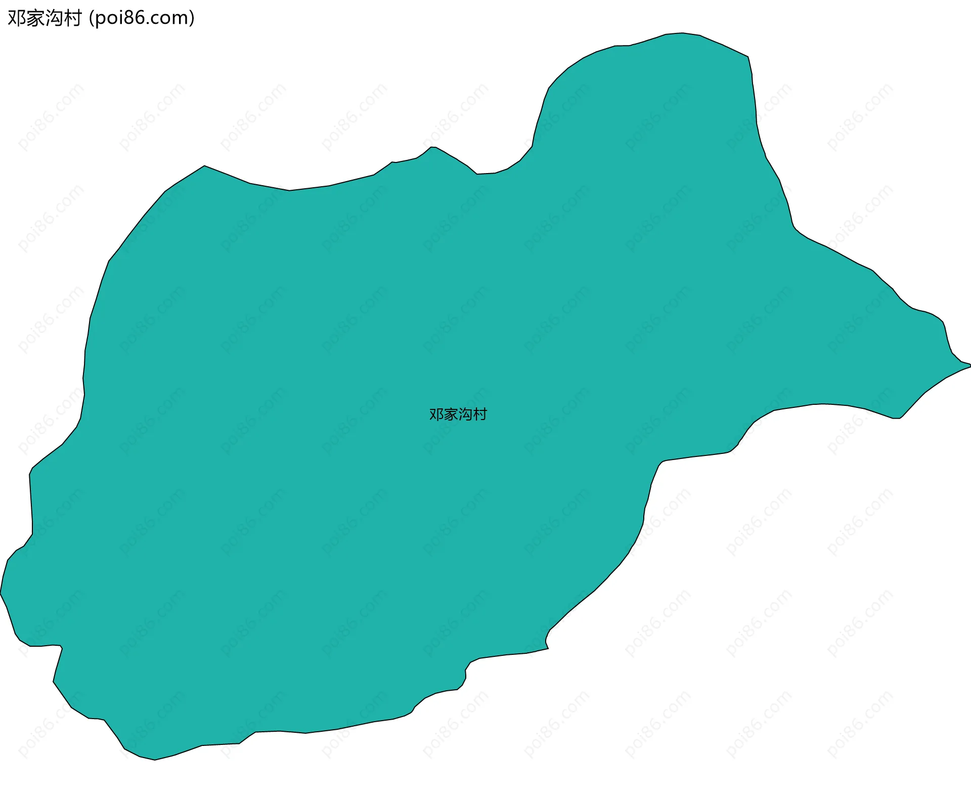 邓家沟村边界地图