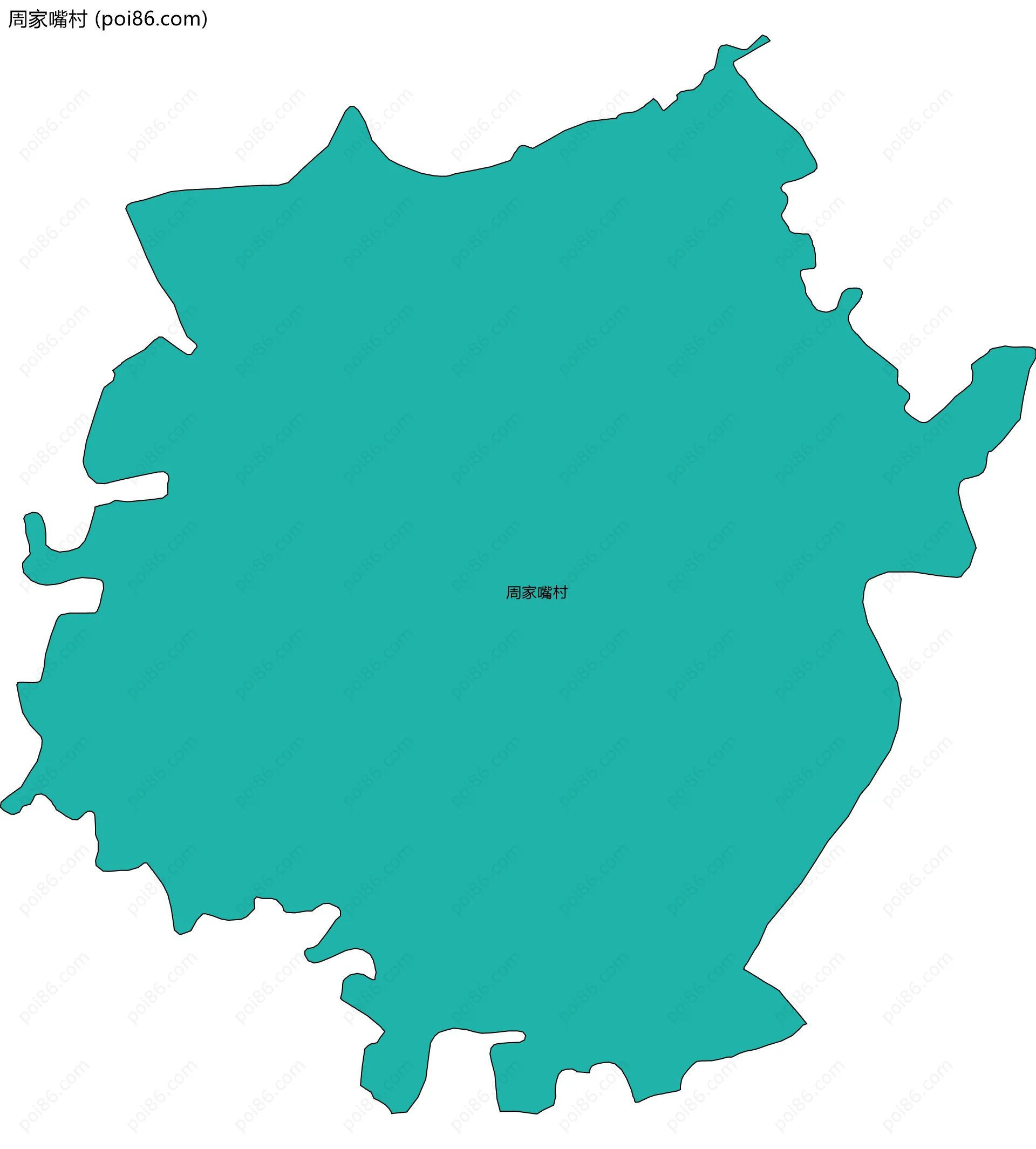 周家嘴村边界地图