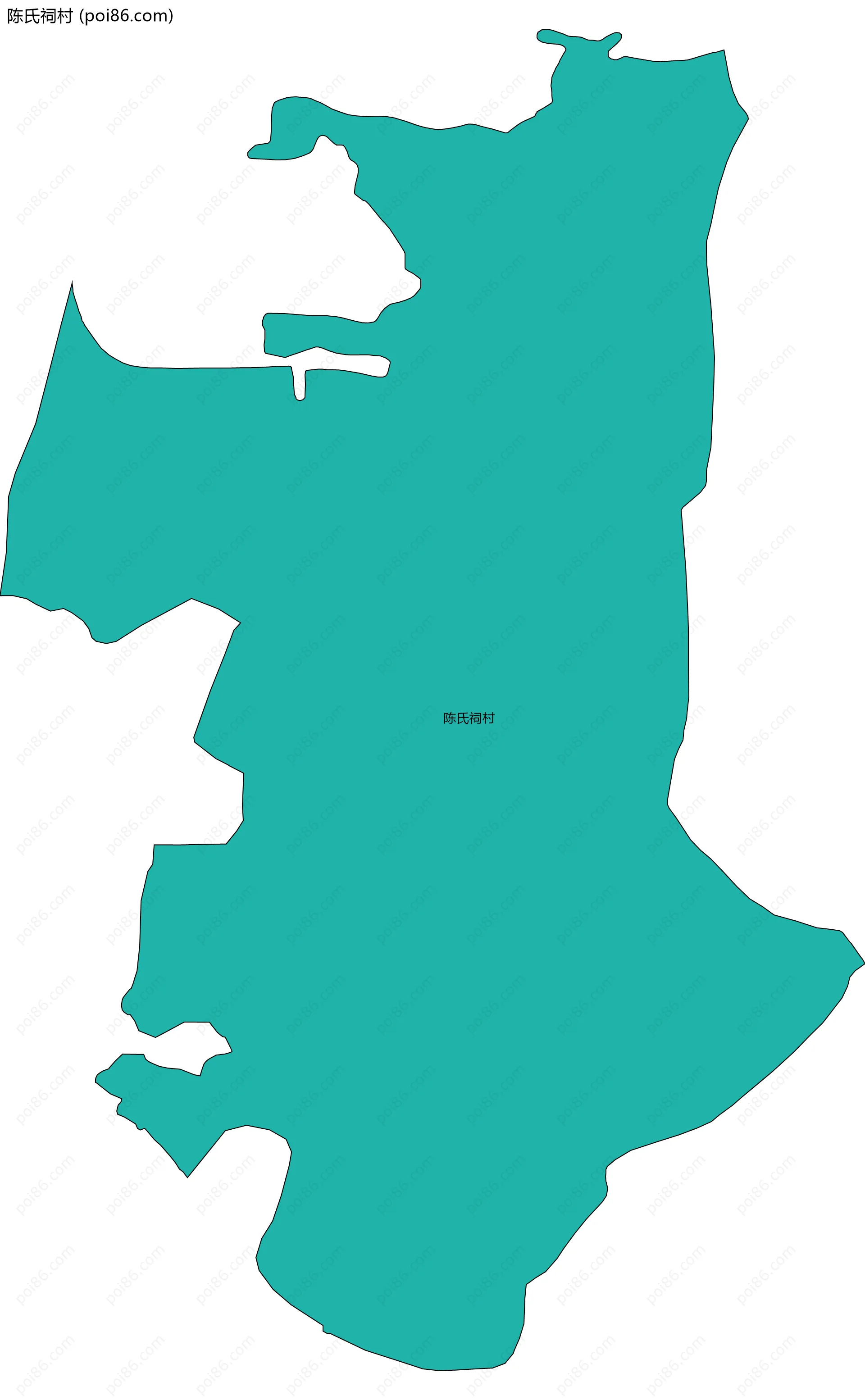 陈氏祠村边界地图