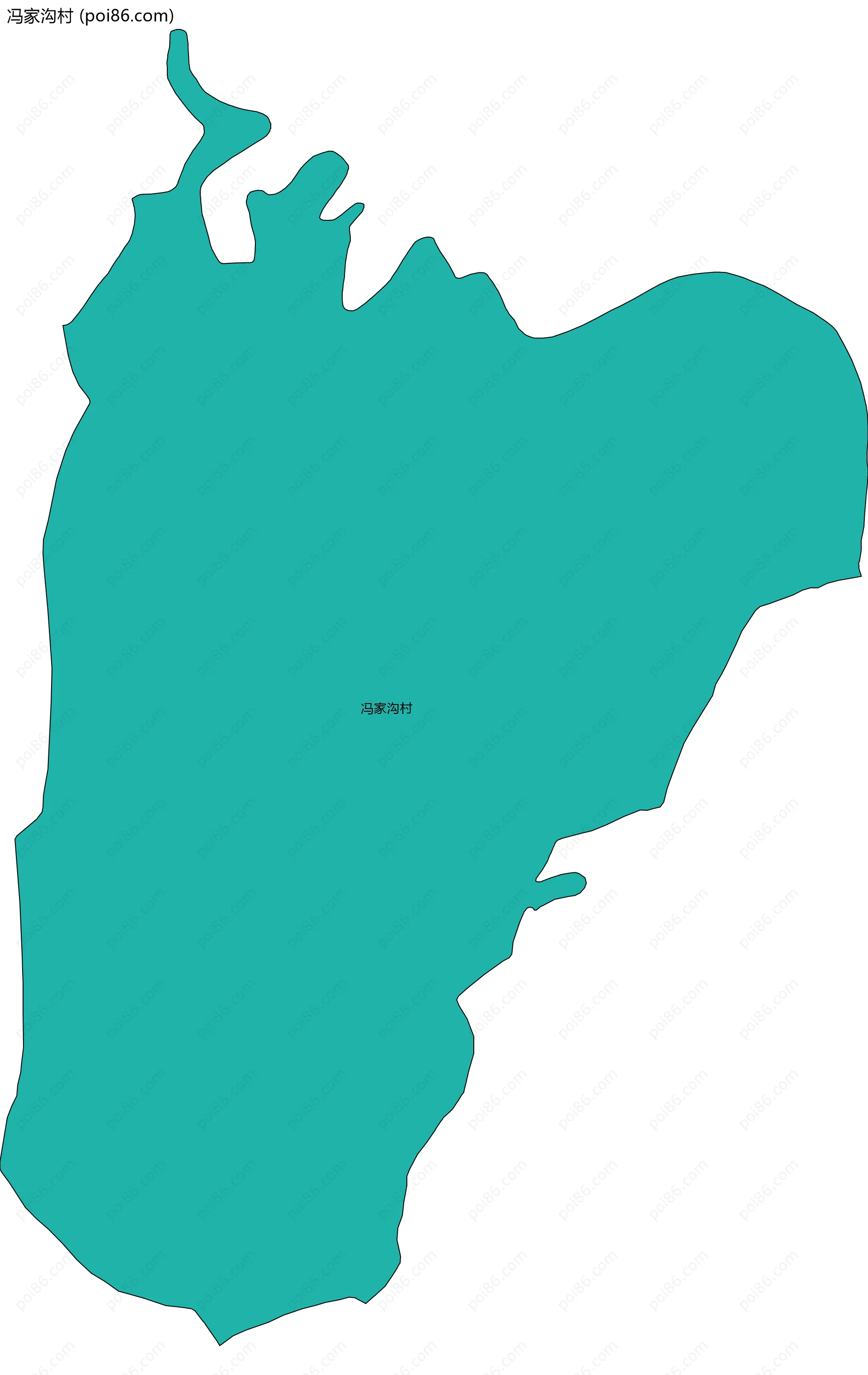 冯家沟村边界地图