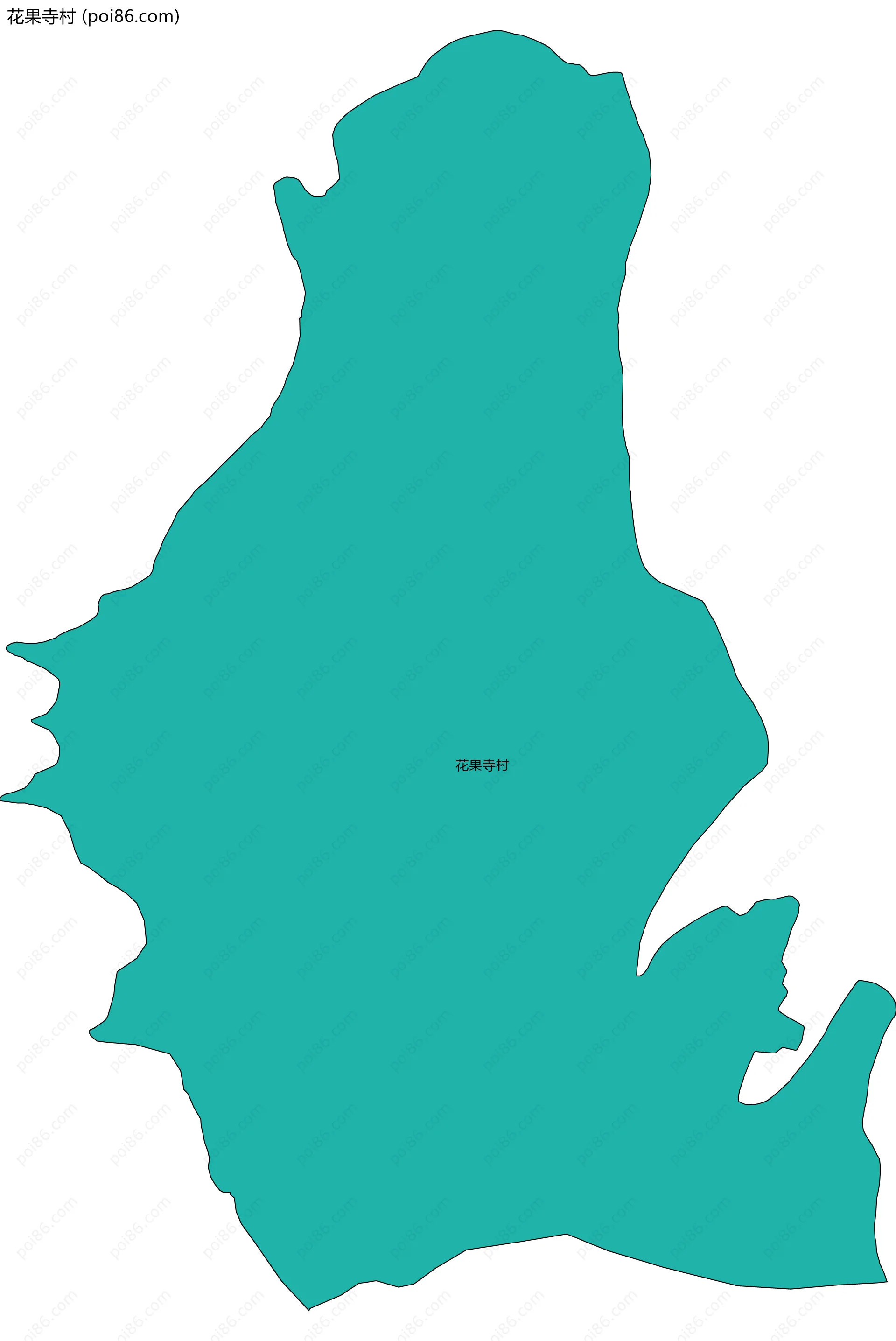 花果寺村边界地图