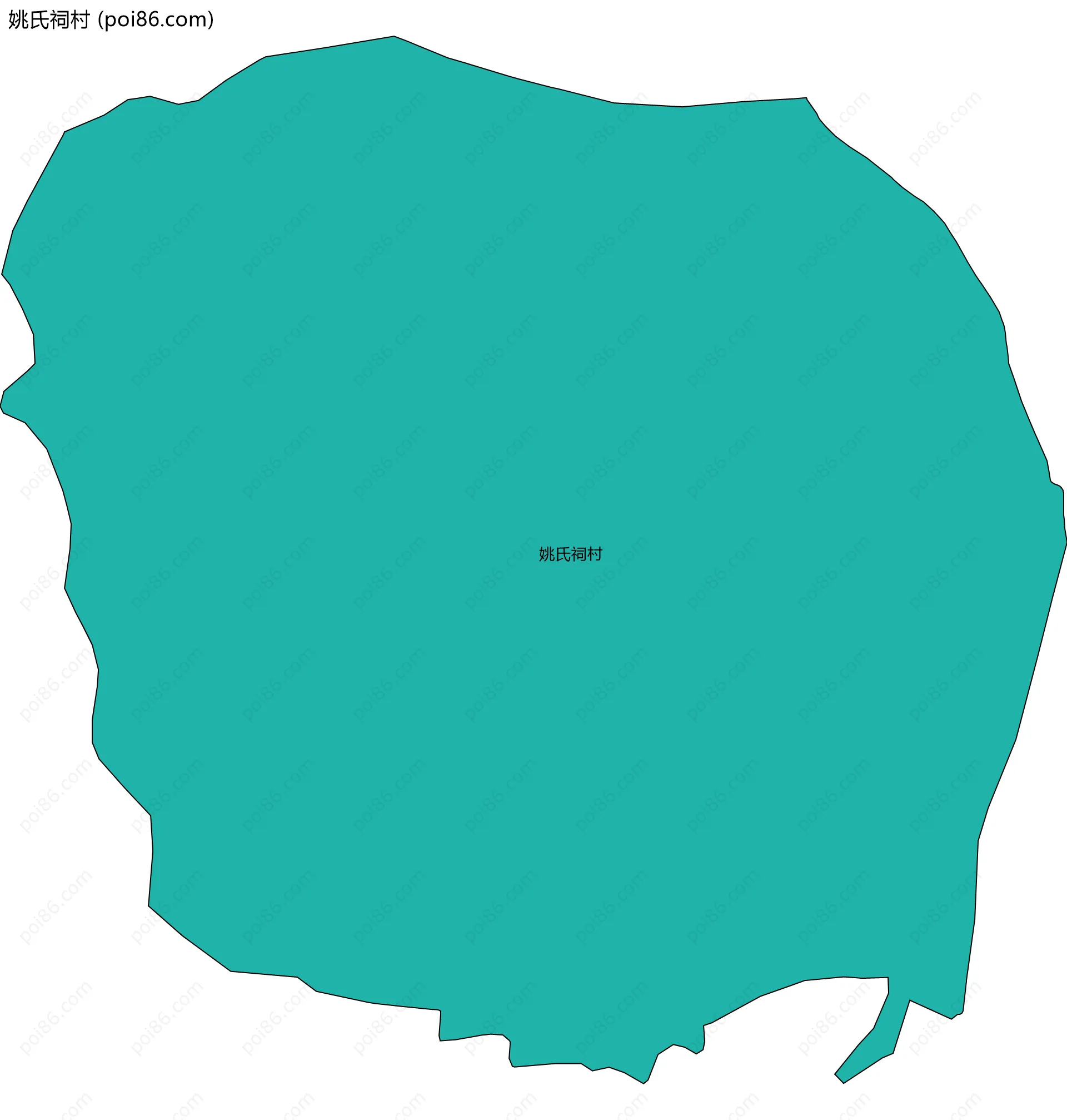 姚氏祠村边界地图