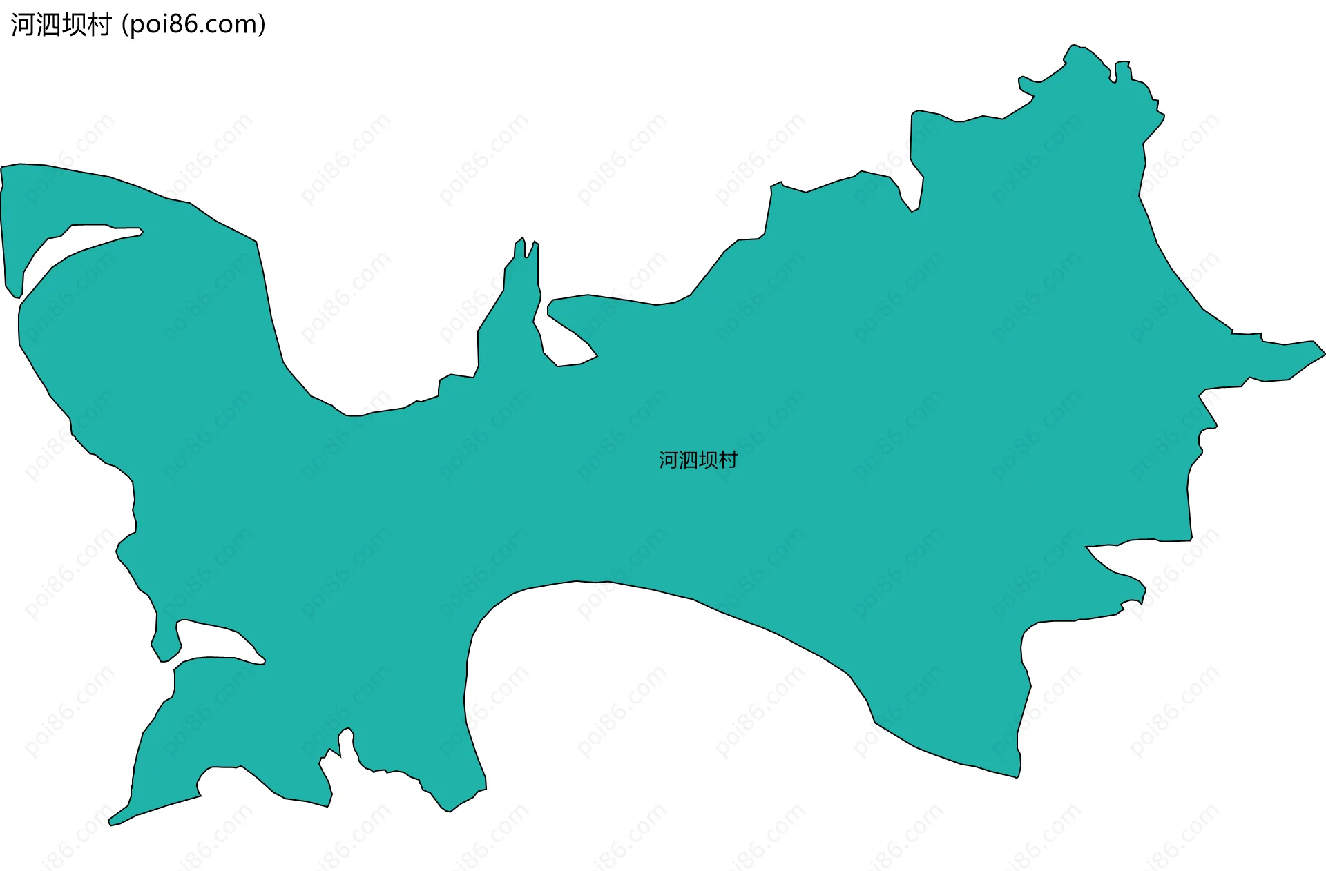 河泗坝村边界地图