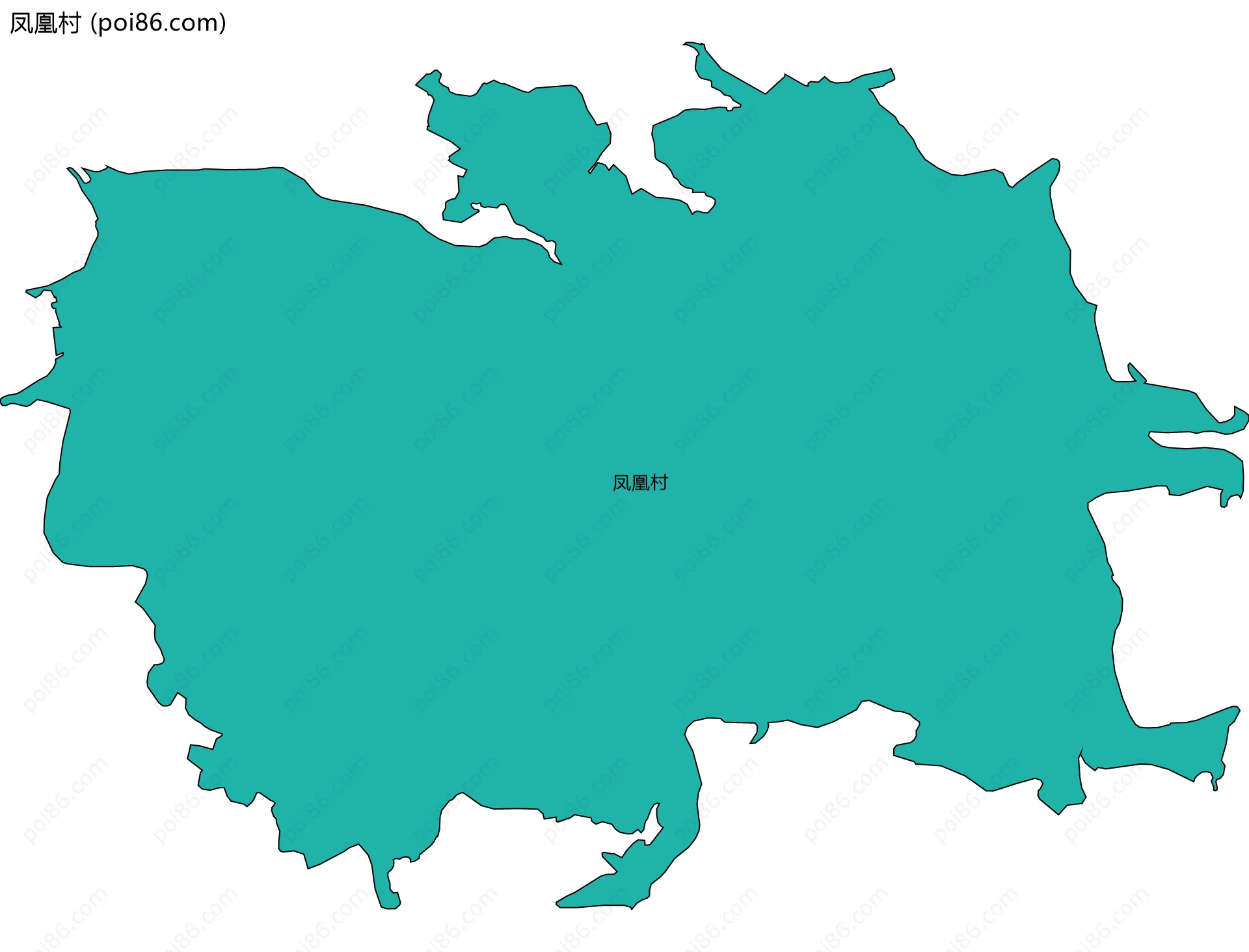 凤凰村边界地图