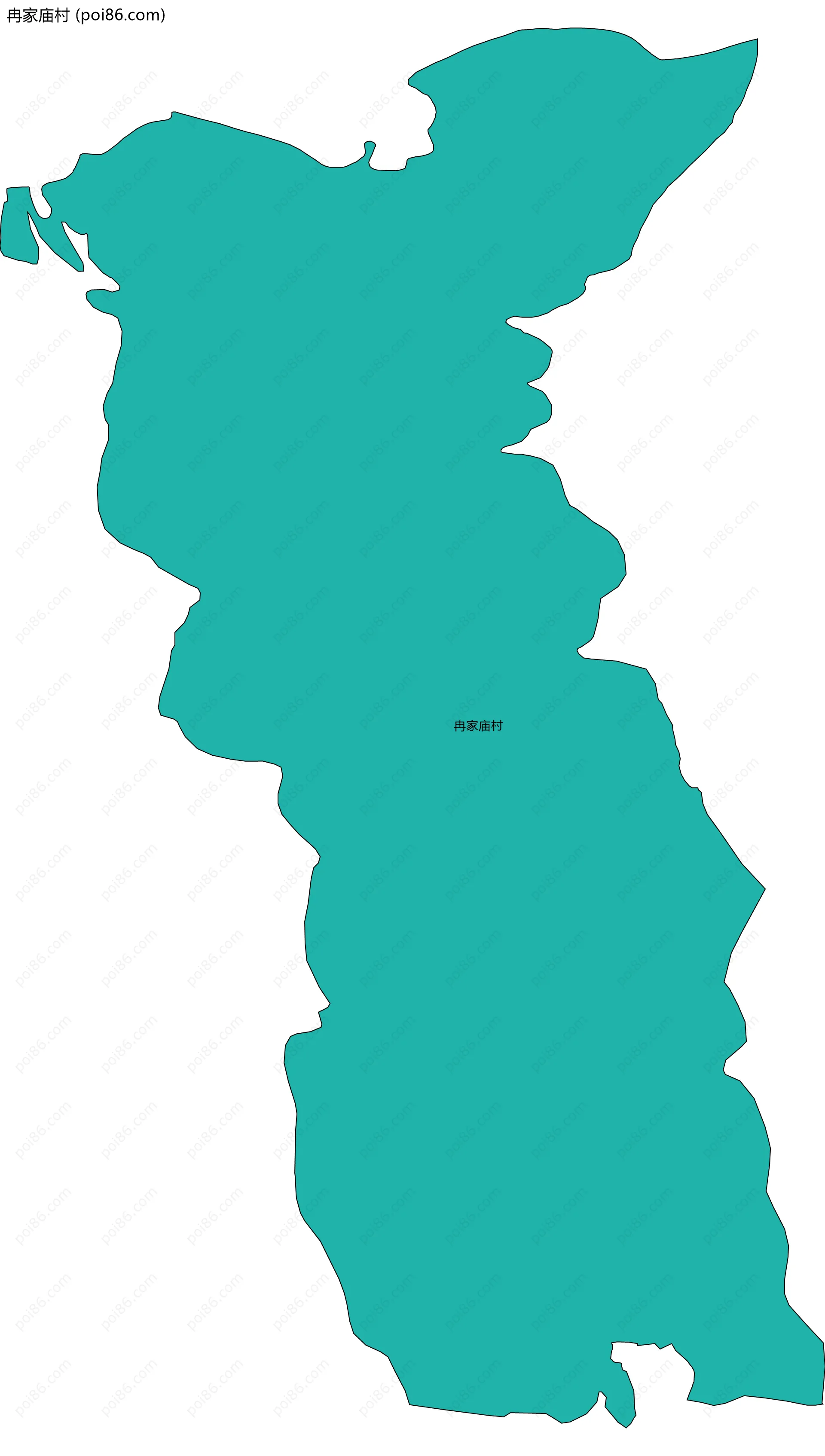 冉家庙村边界地图