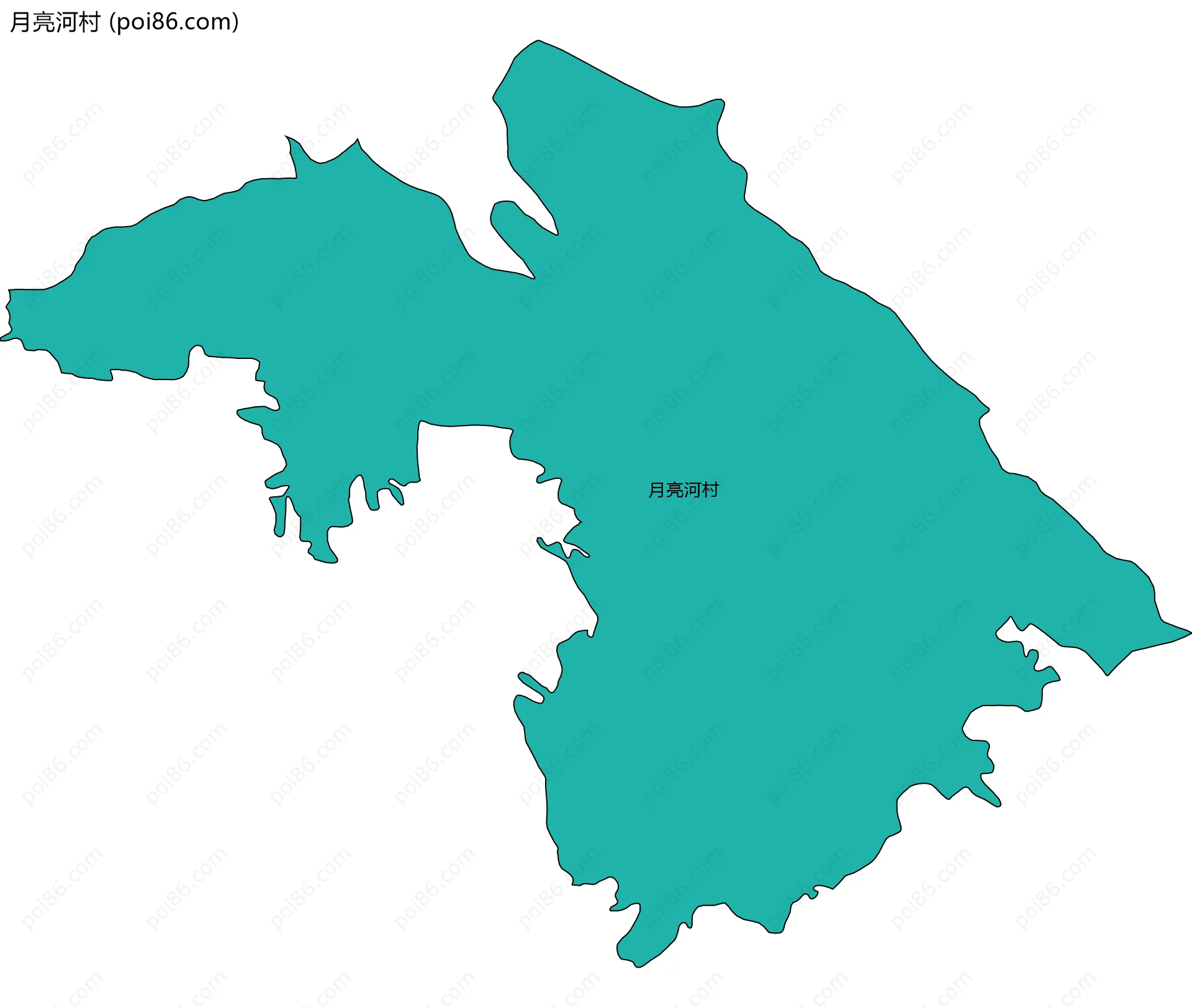 月亮河村边界地图