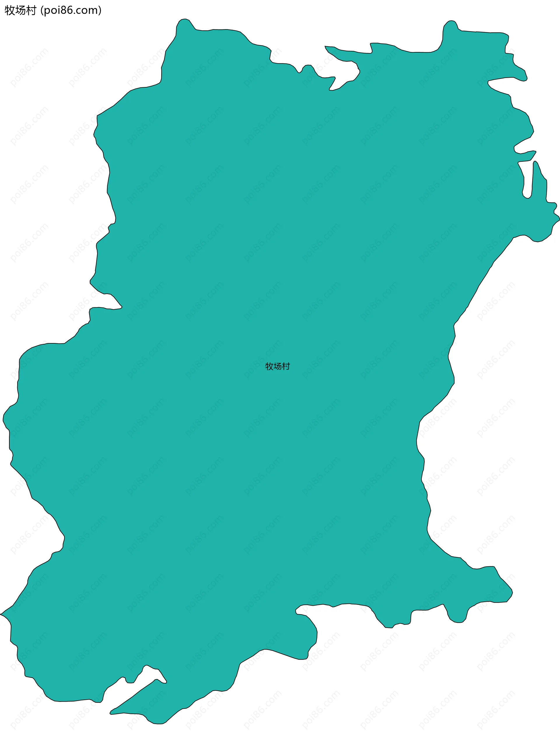 牧场村边界地图