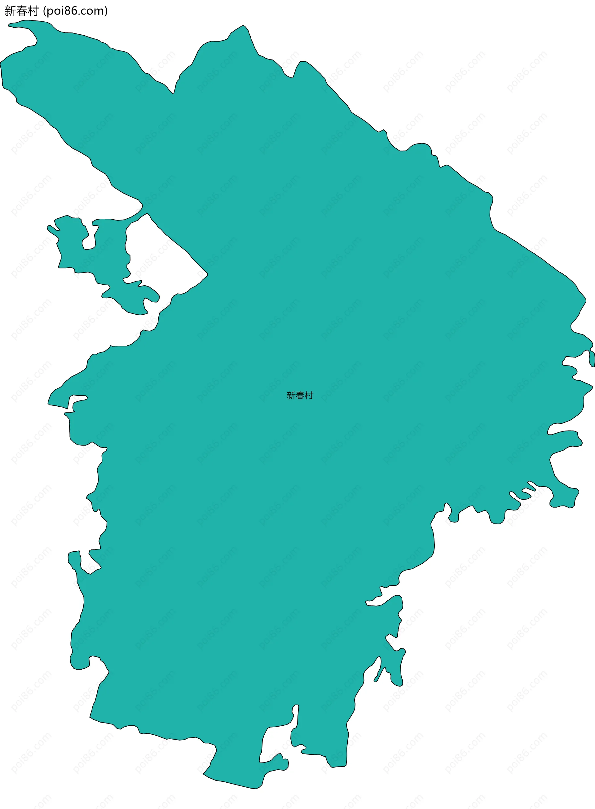 新春村边界地图