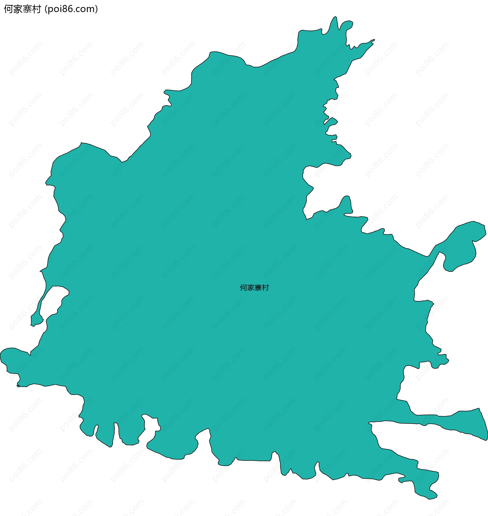 何家寨村边界地图