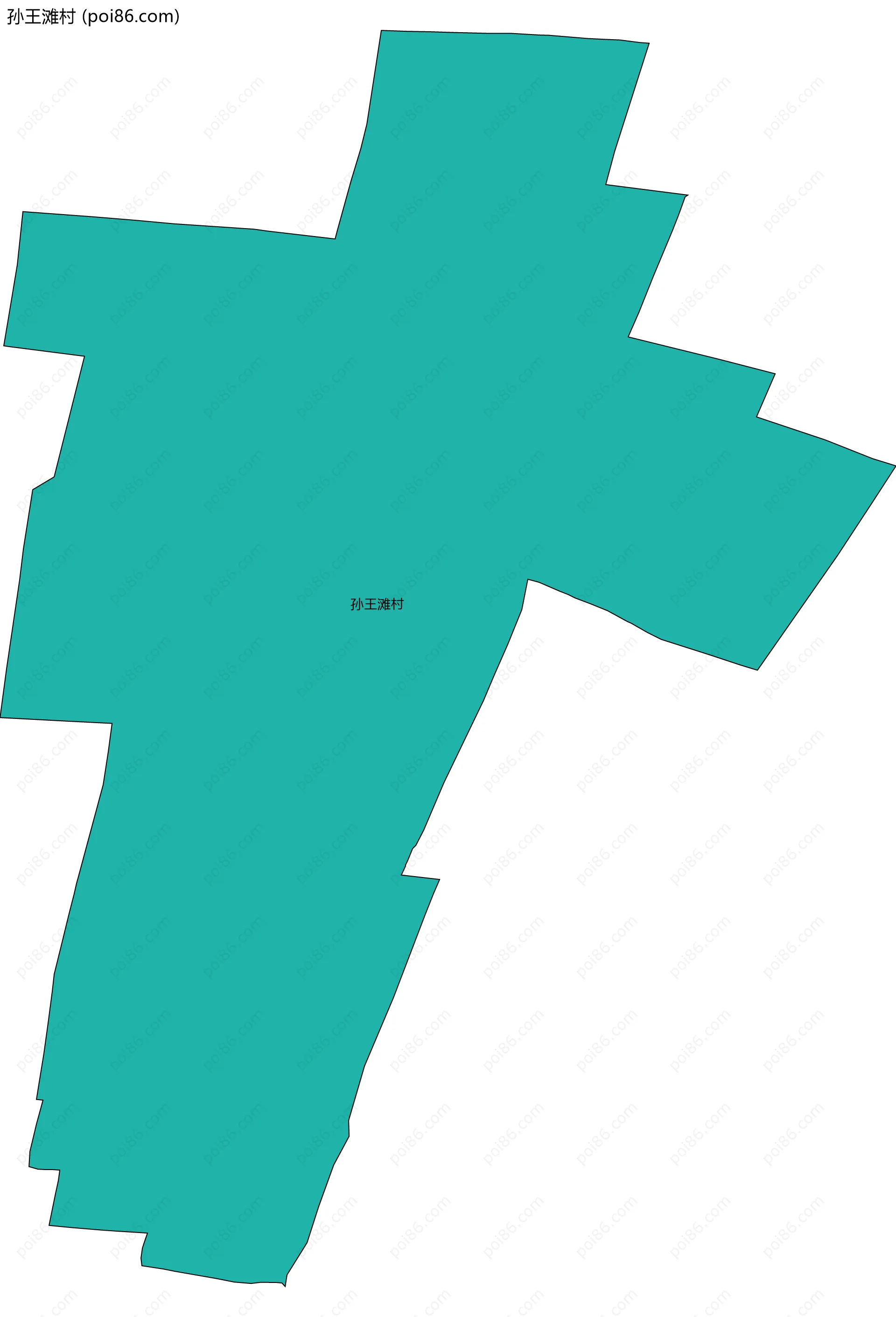 孙王滩村边界地图