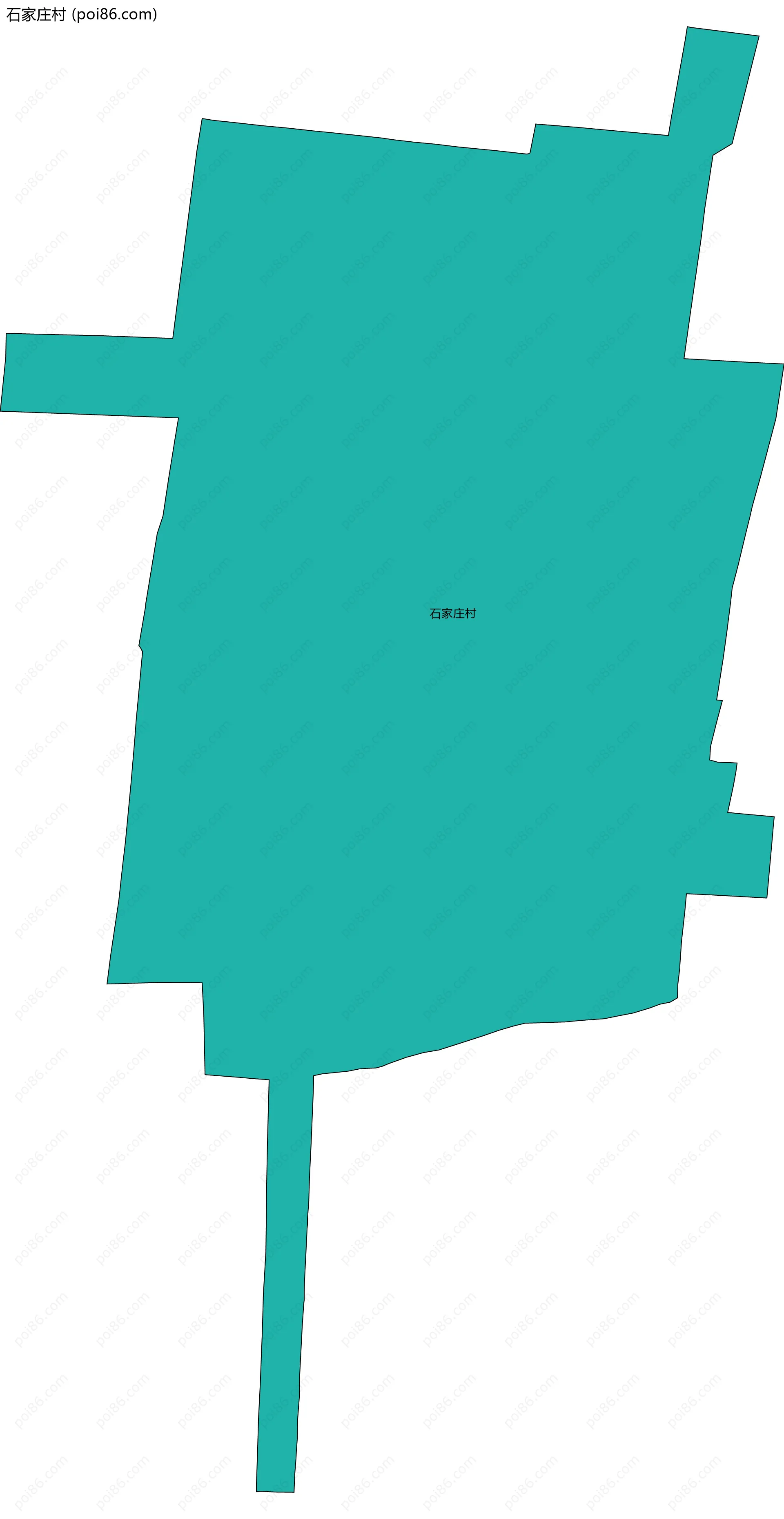 石家庄村边界地图