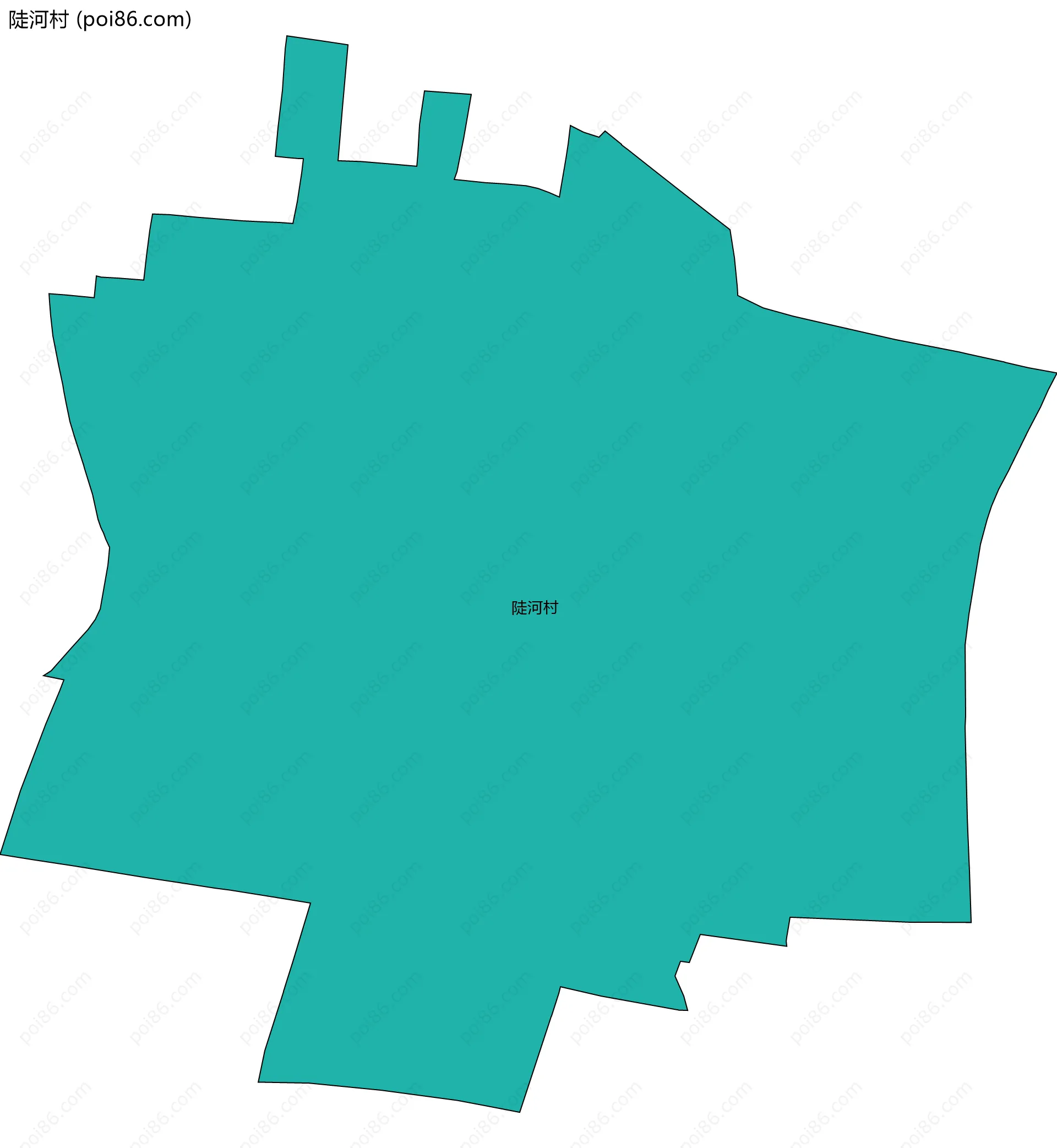 陡河村边界地图