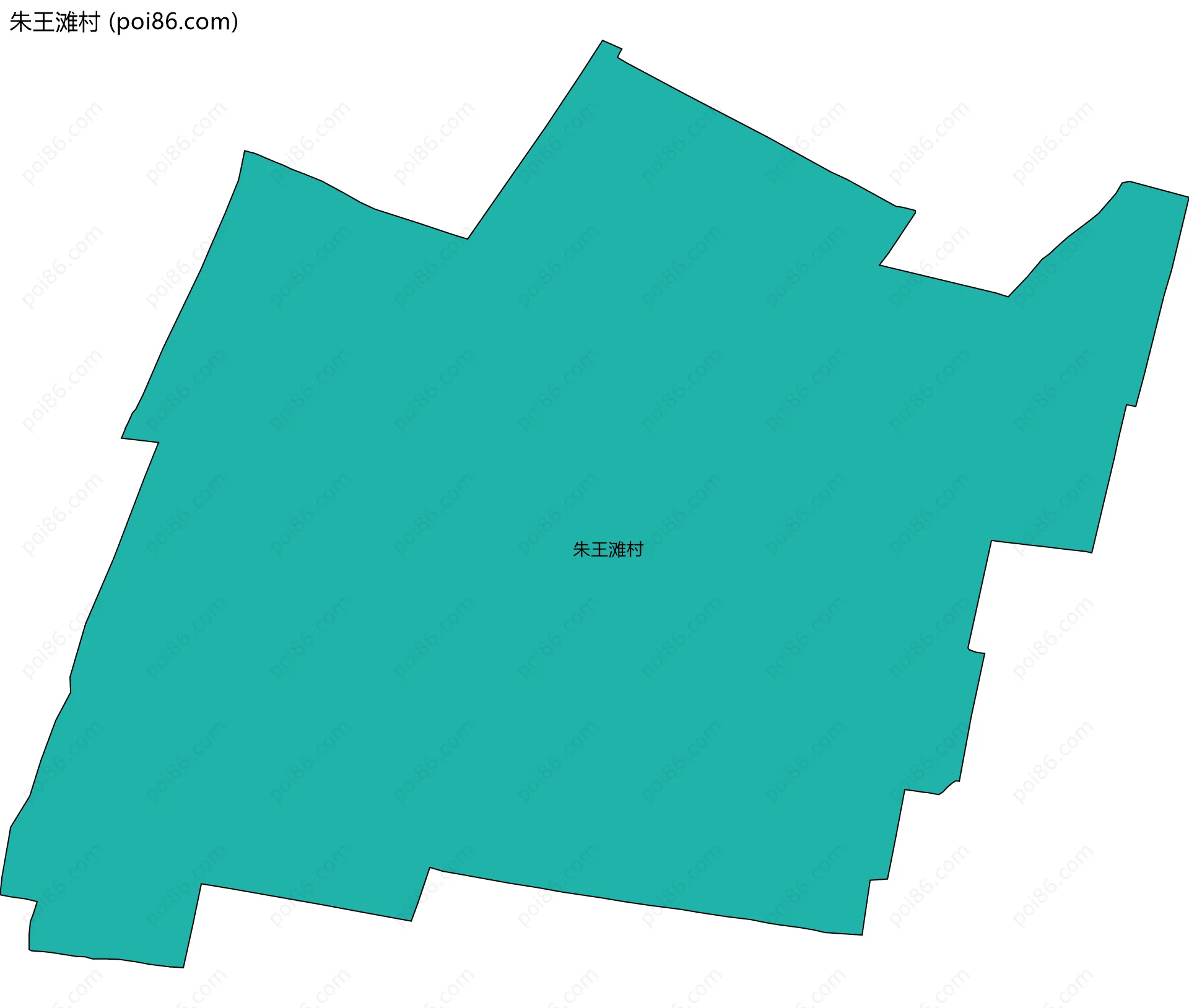 朱王滩村边界地图