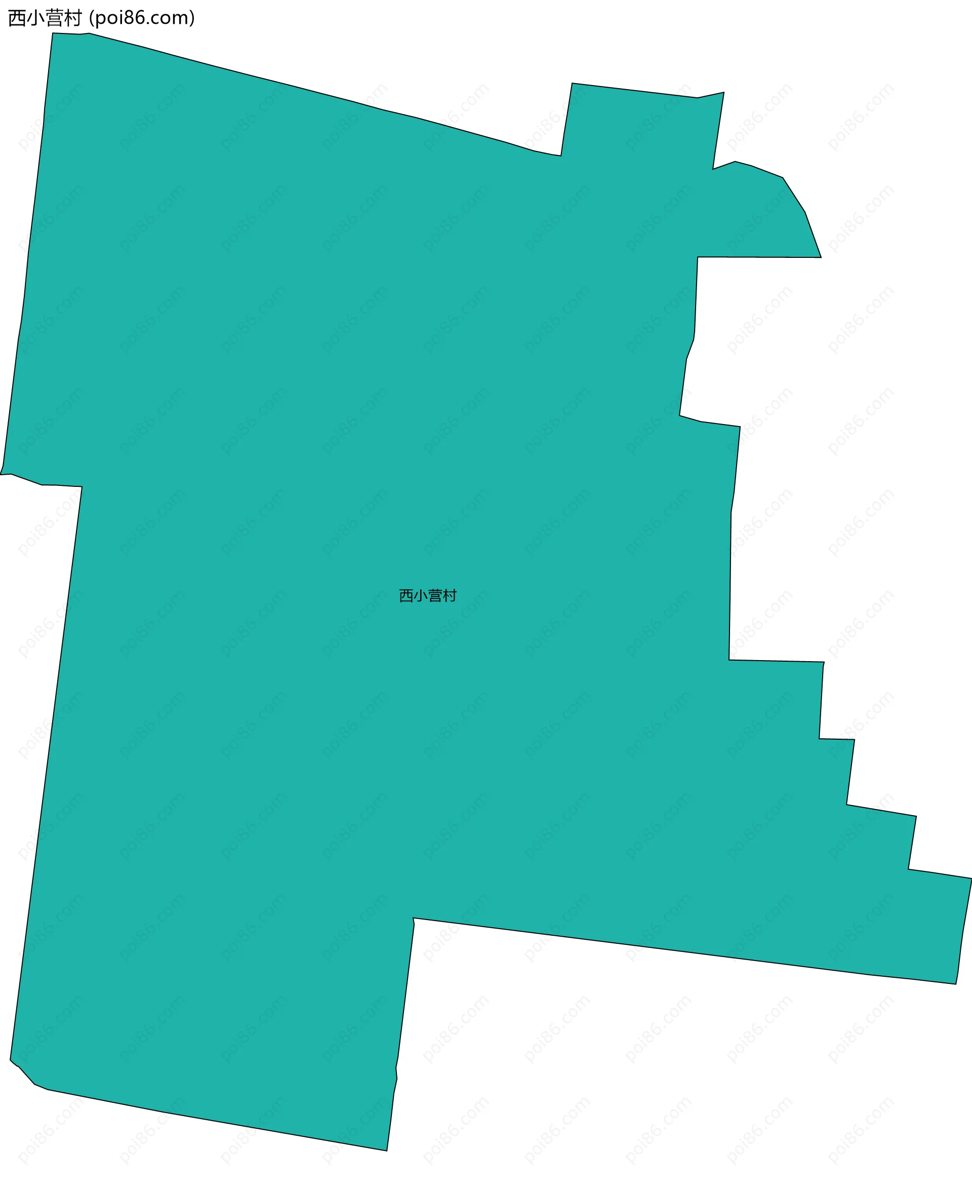 西小营村边界地图