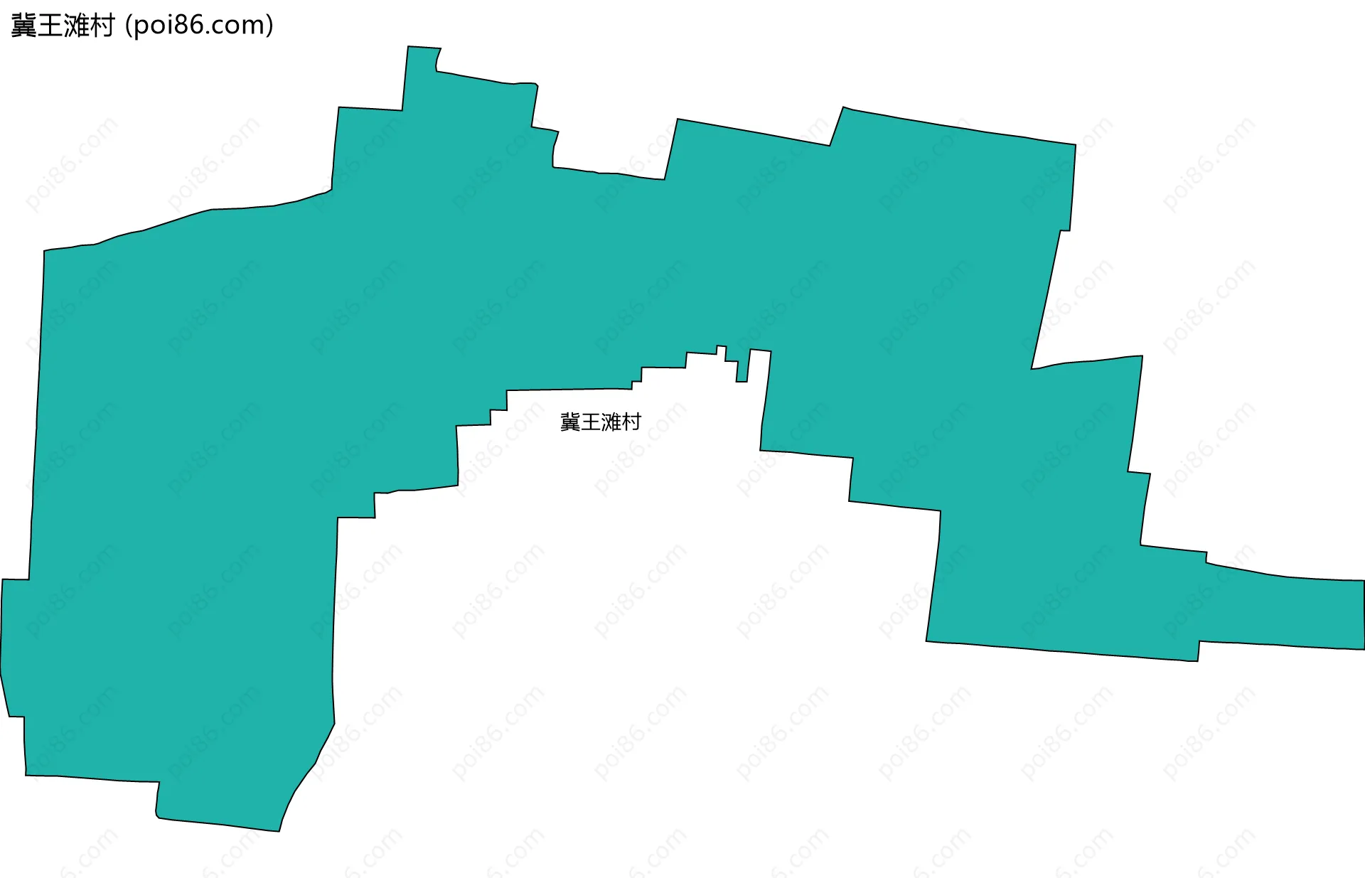 冀王滩村边界地图