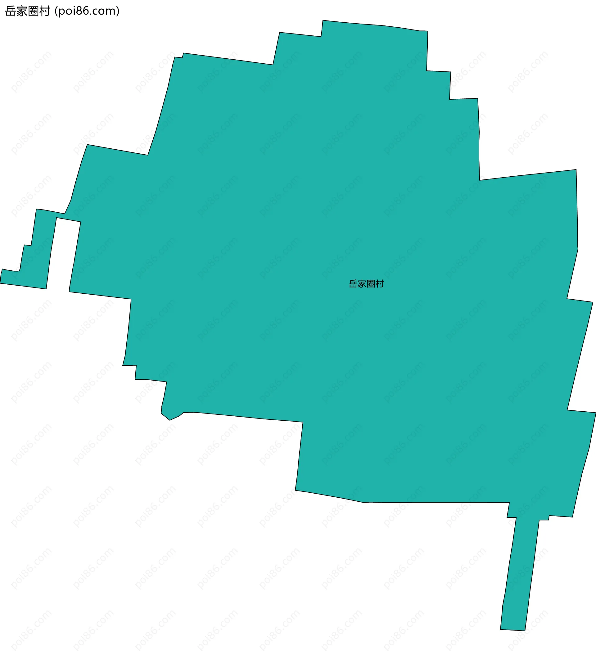 岳家圈村边界地图