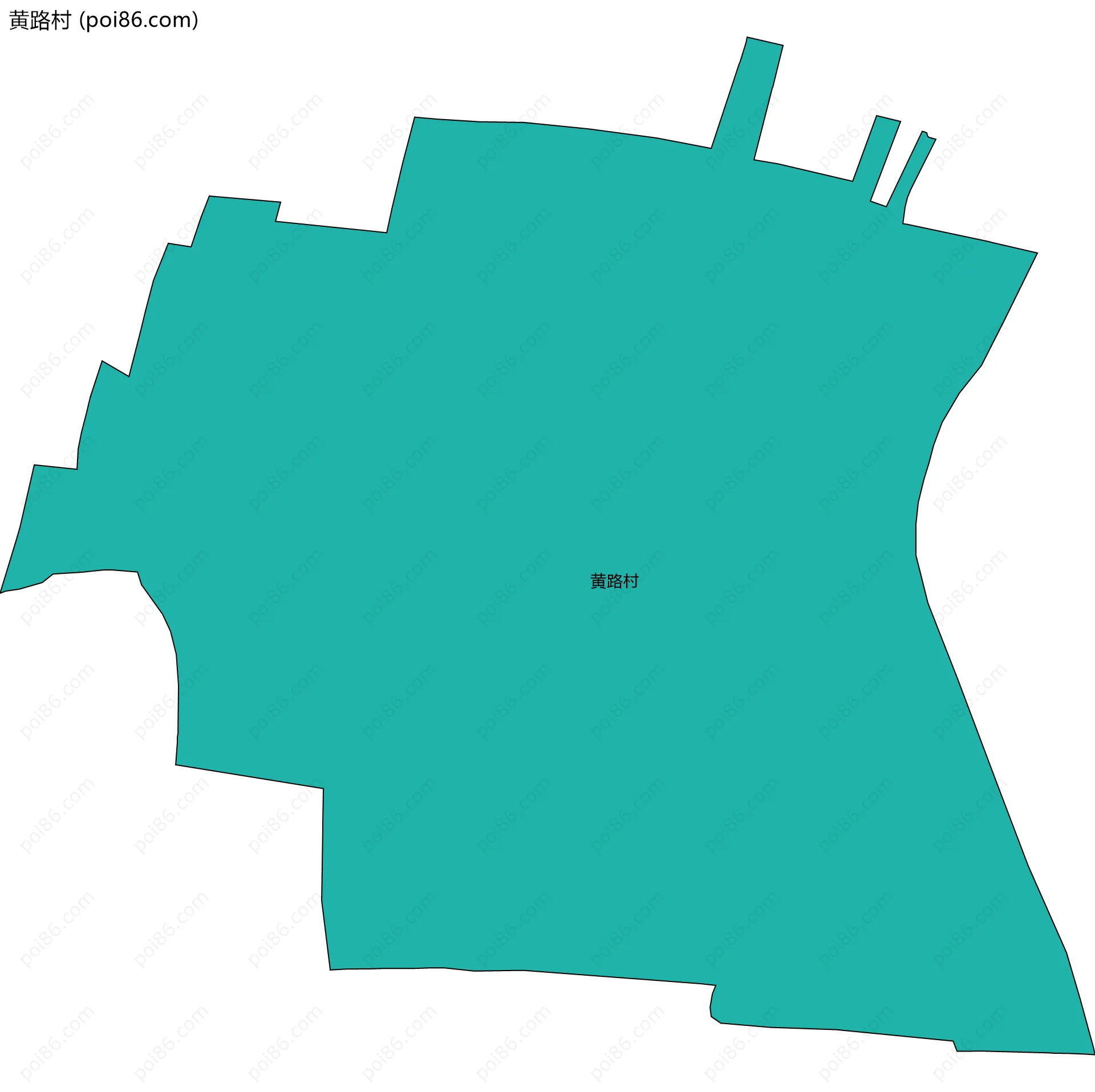黄路村边界地图