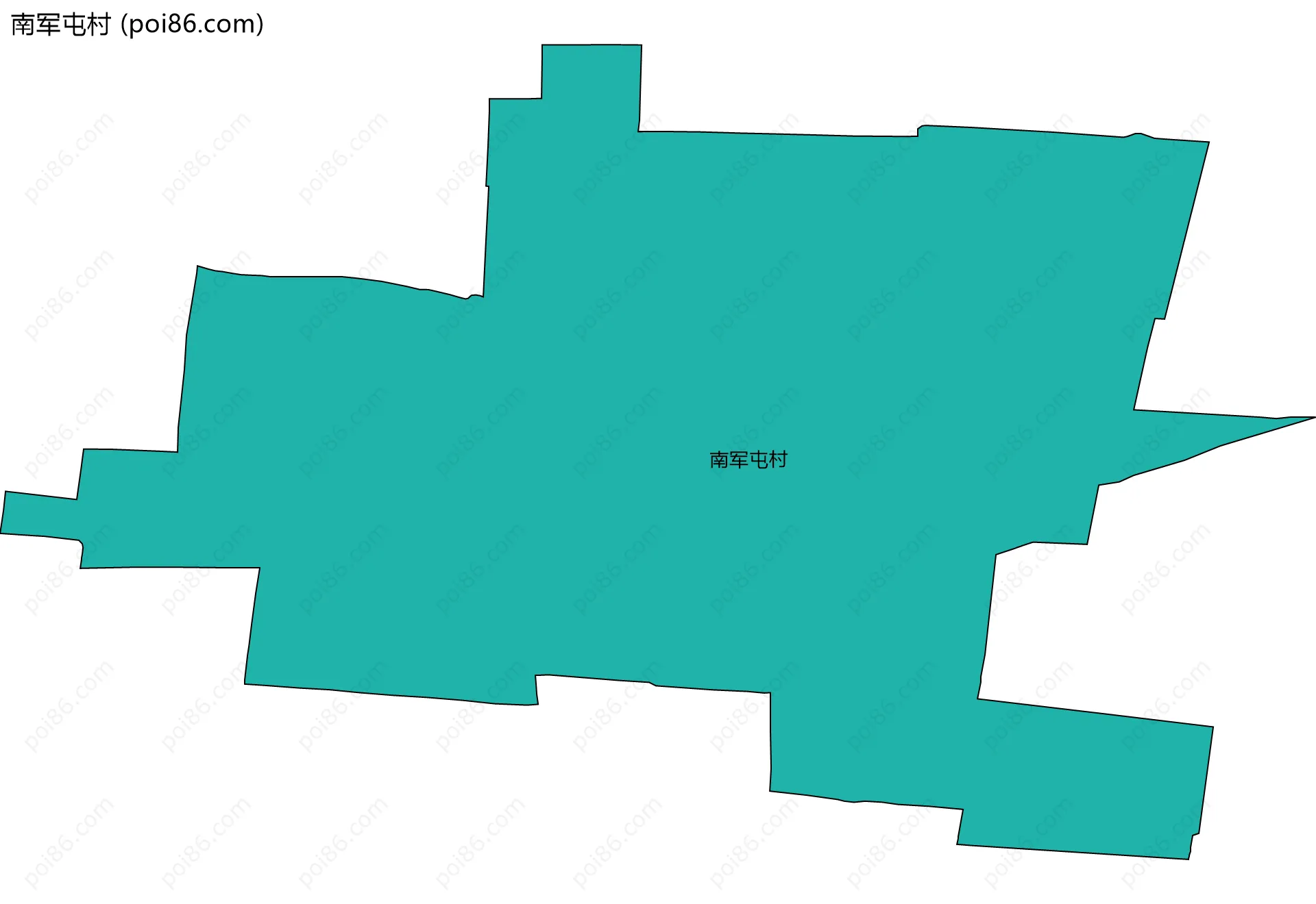 南军屯村边界地图