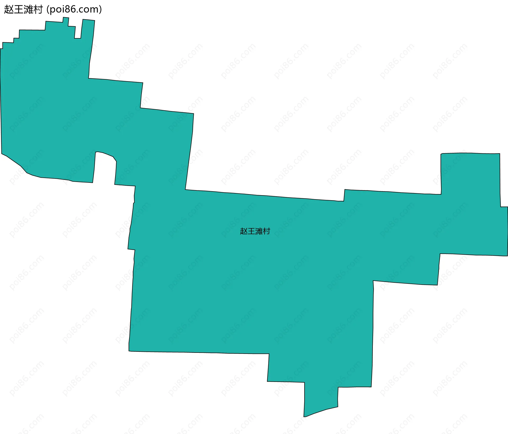 赵王滩村边界地图