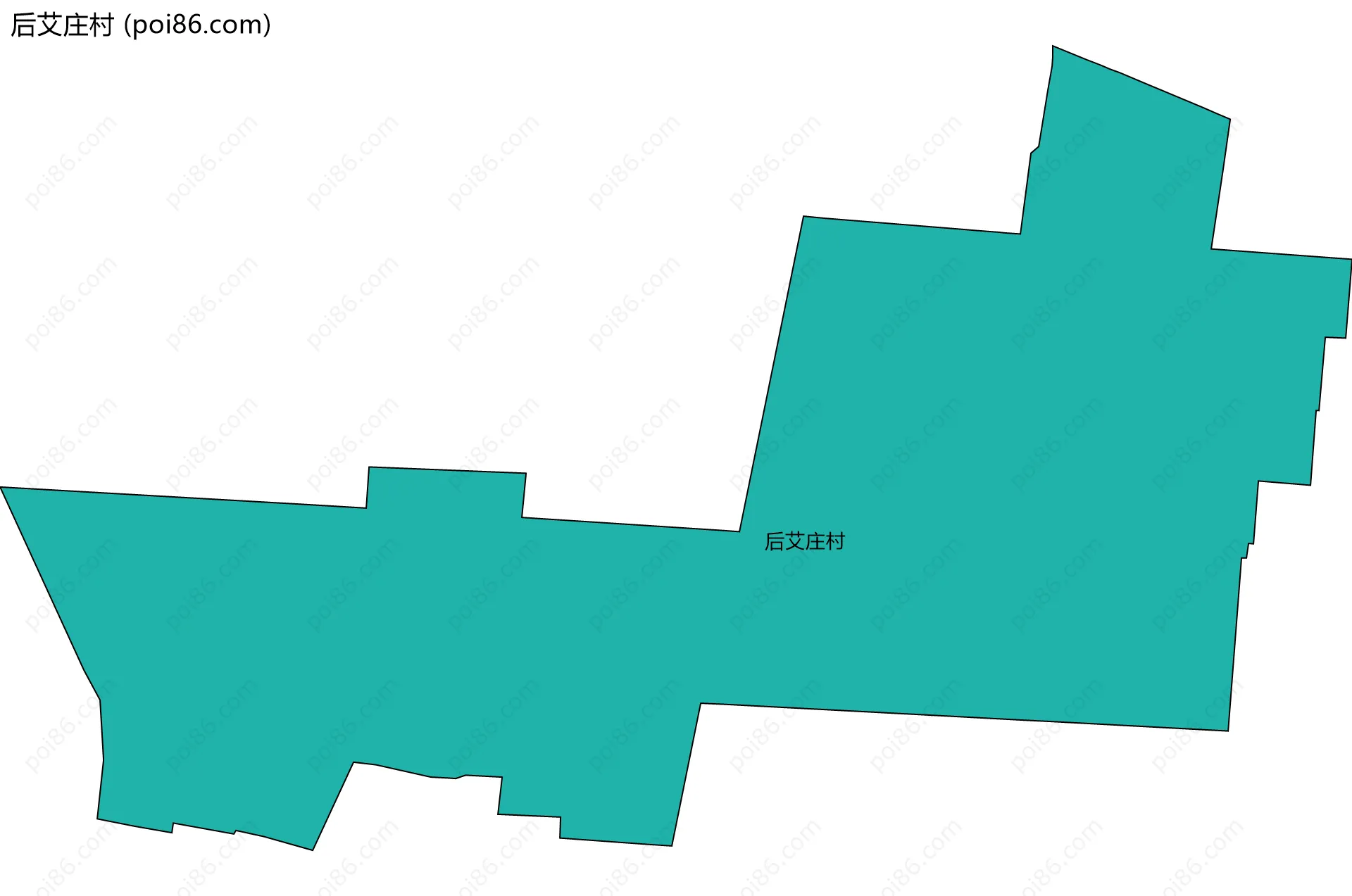 后艾庄村边界地图