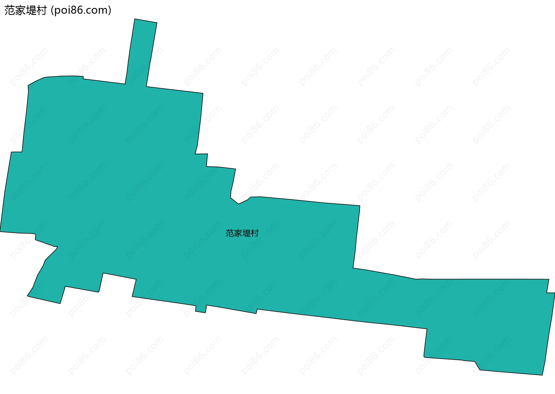范家堤村边界地图