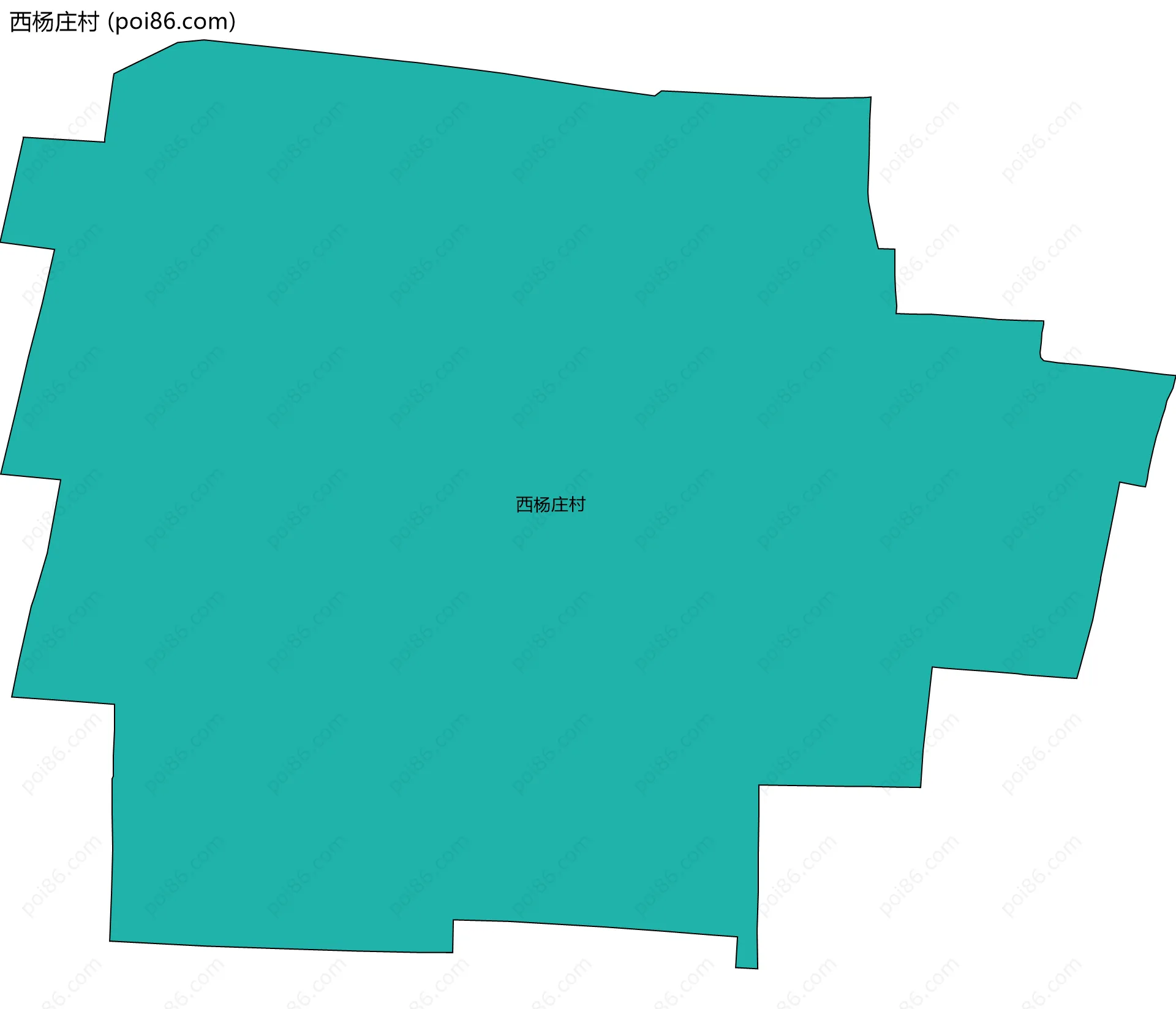 西杨庄村边界地图