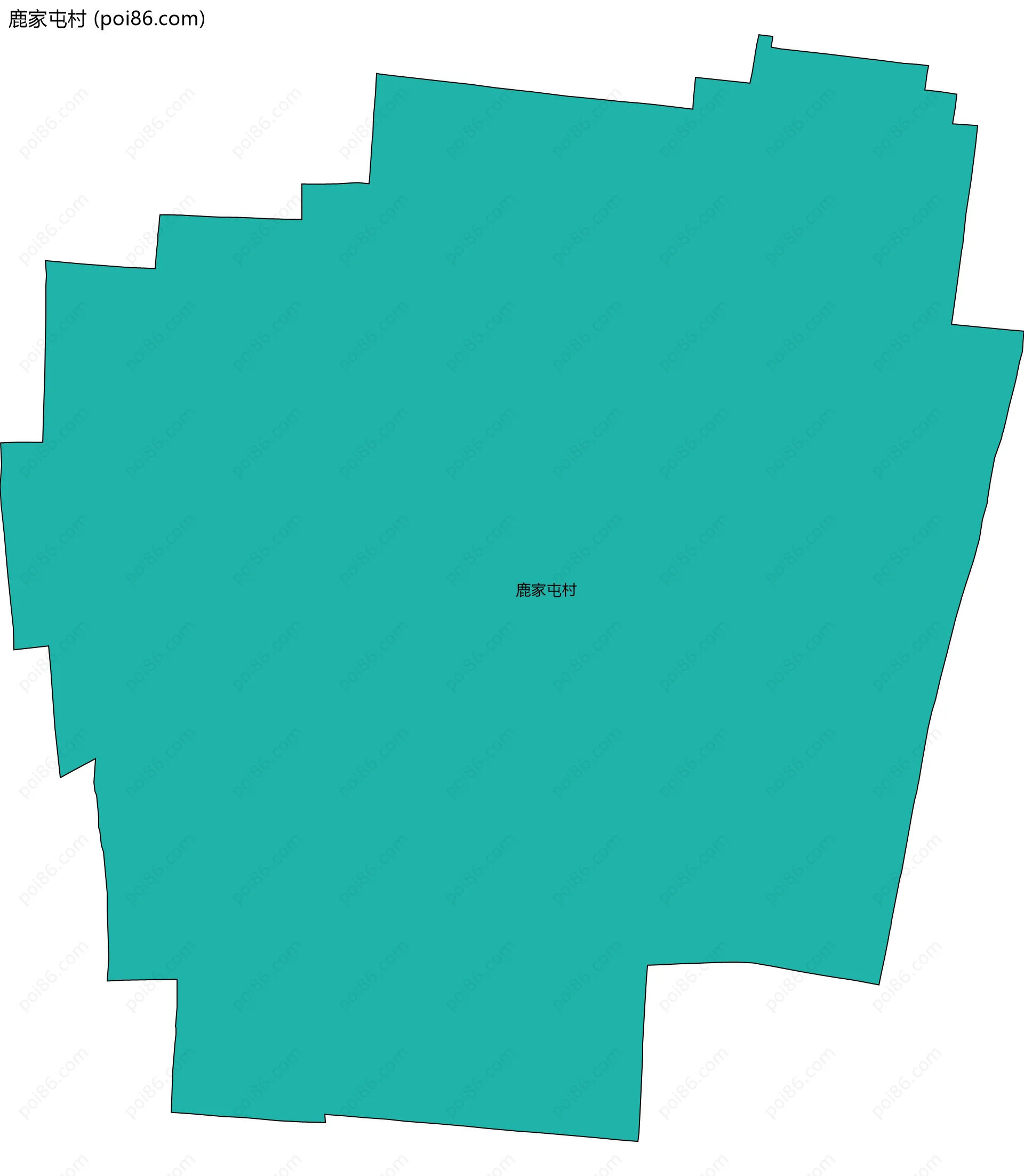 鹿家屯村边界地图