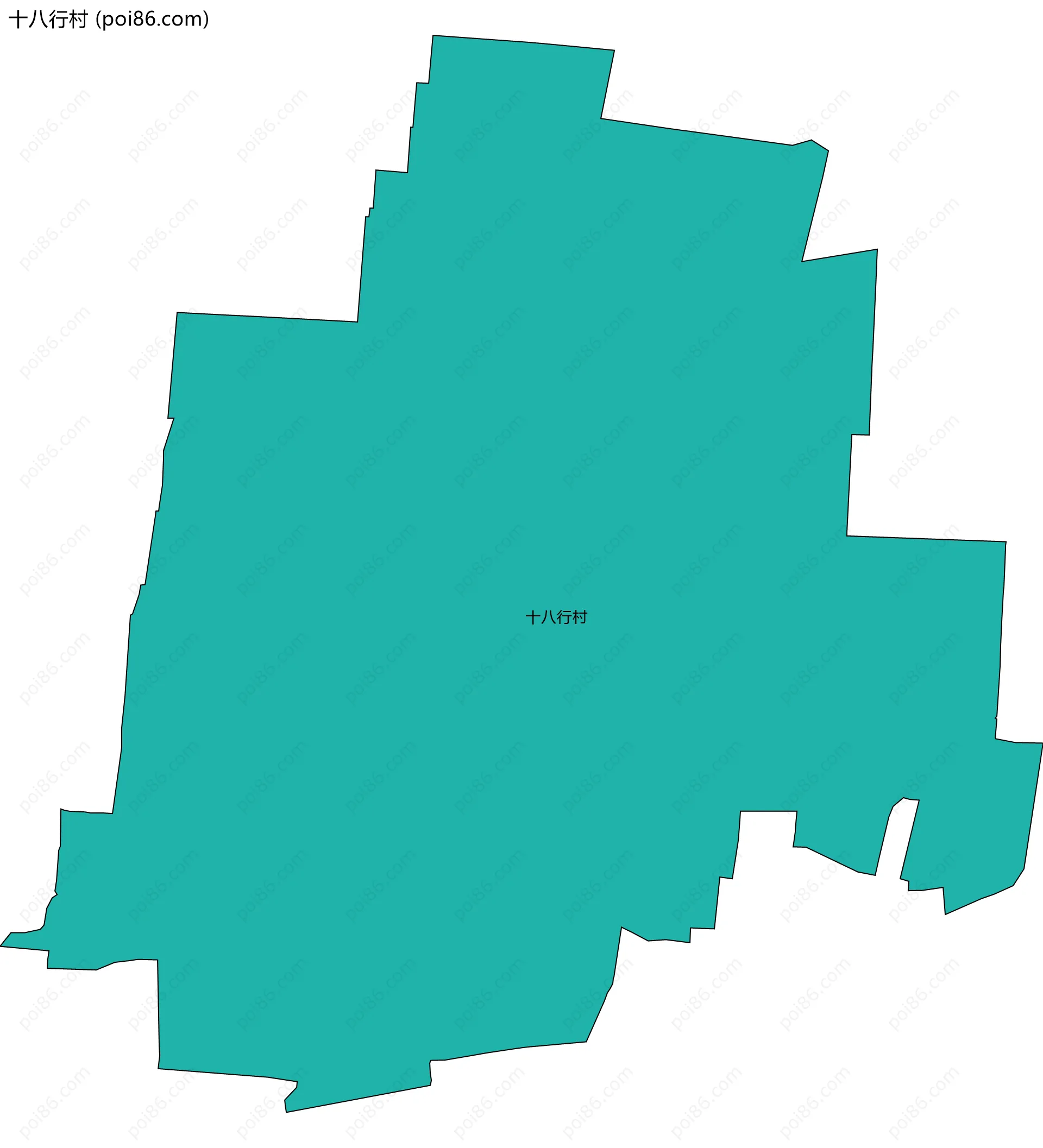 十八行村边界地图