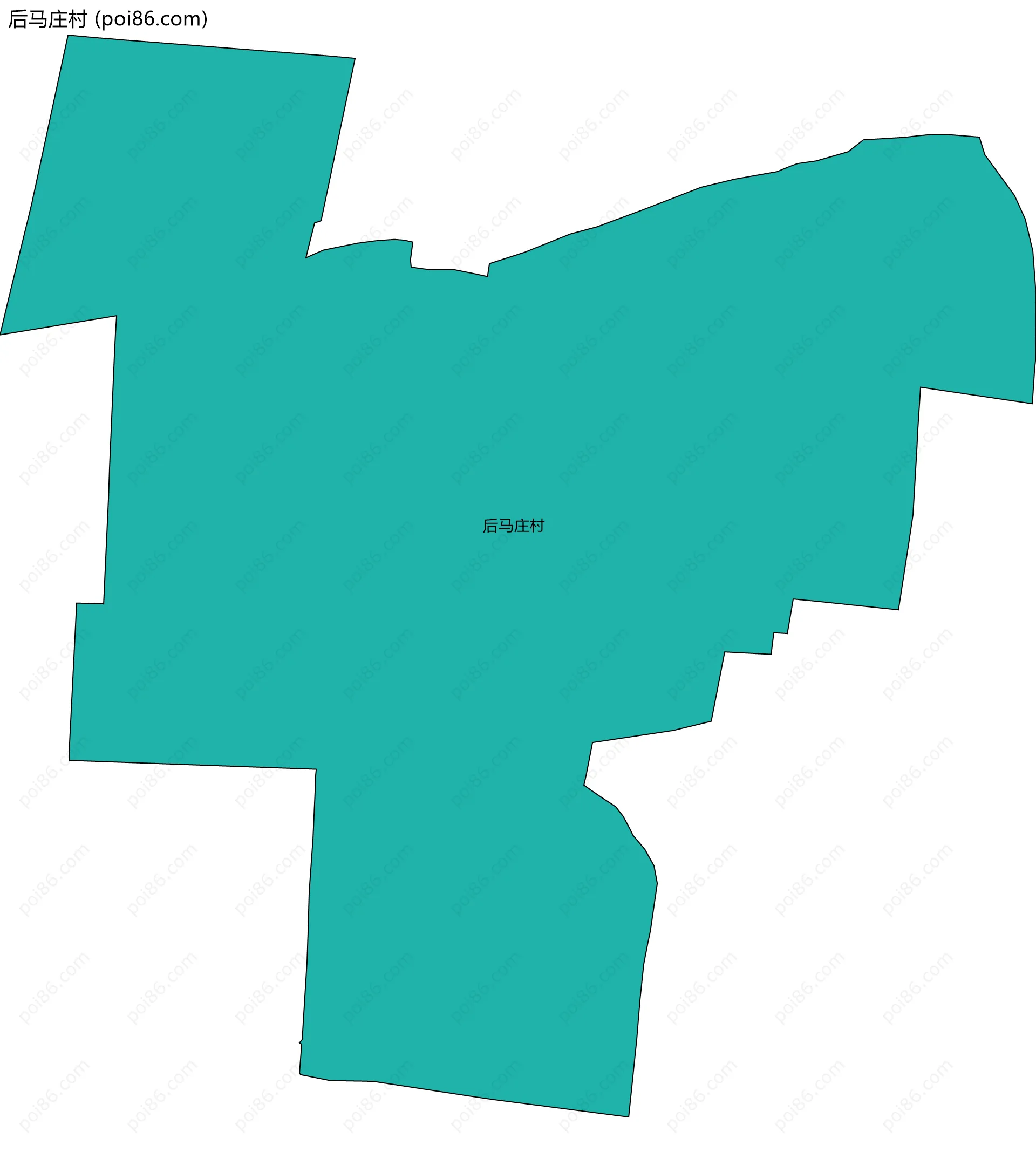 后马庄村边界地图