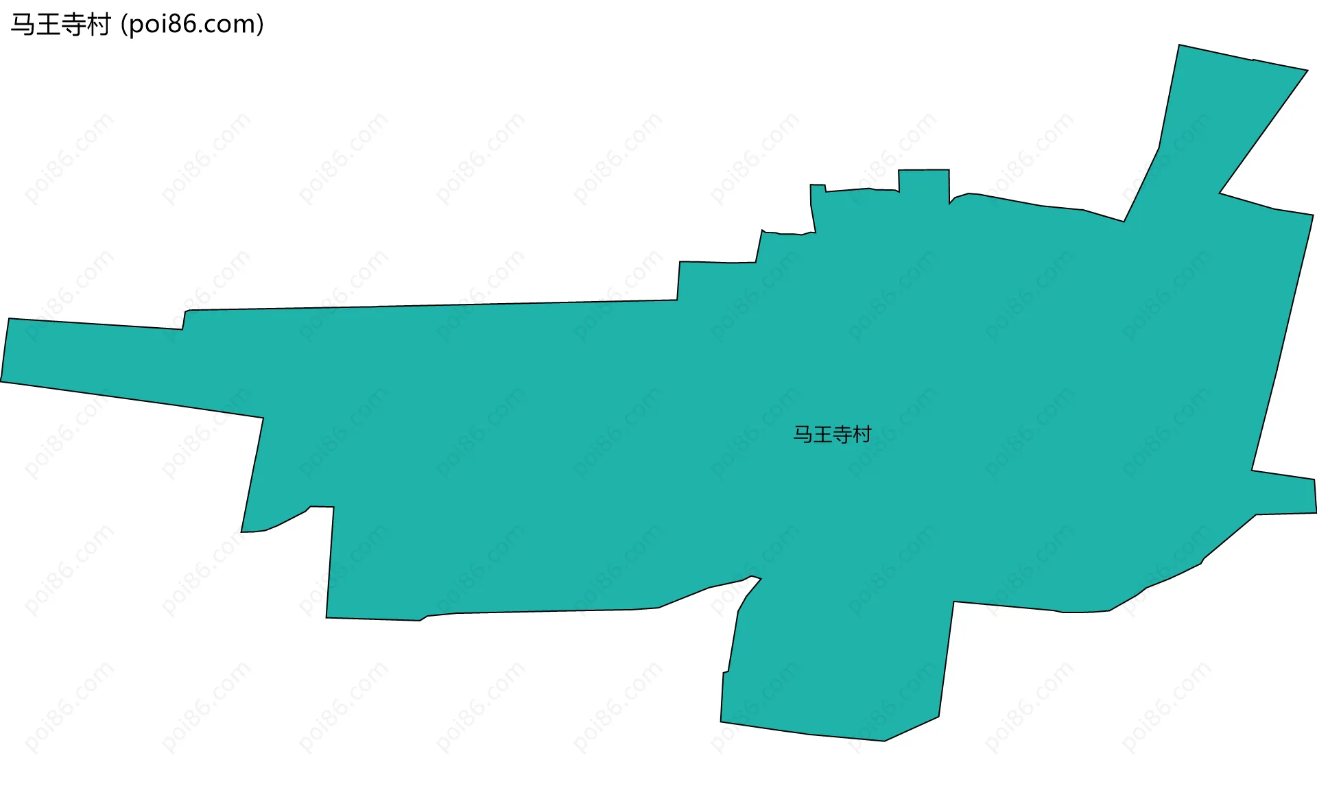 马王寺村边界地图