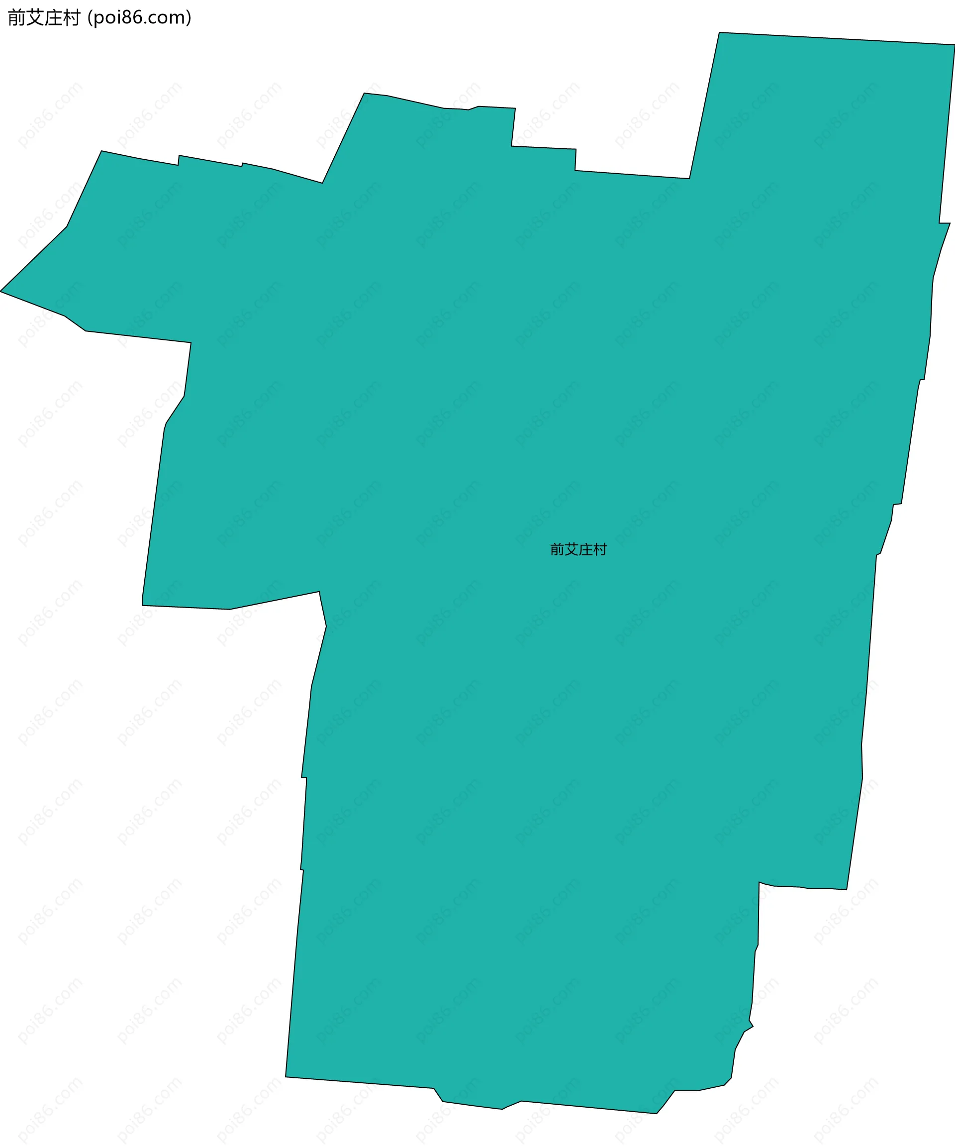 前艾庄村边界地图