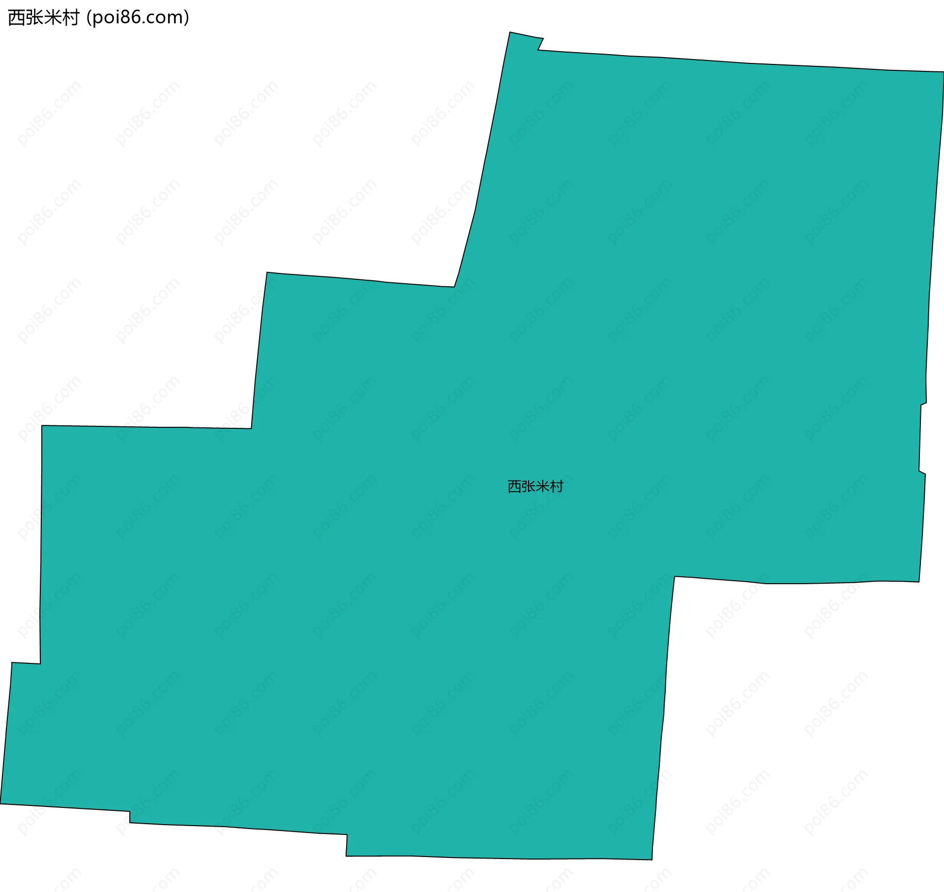 西张米村边界地图