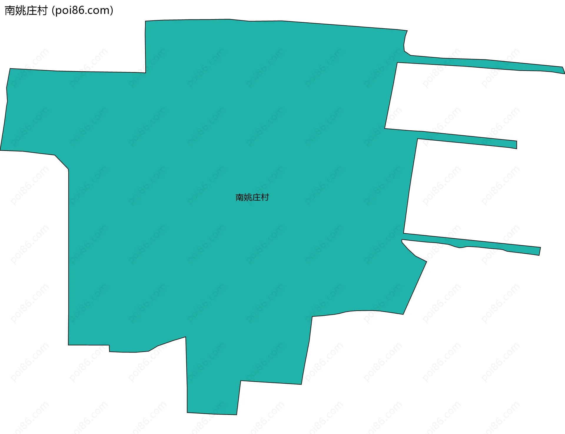 南姚庄村边界地图