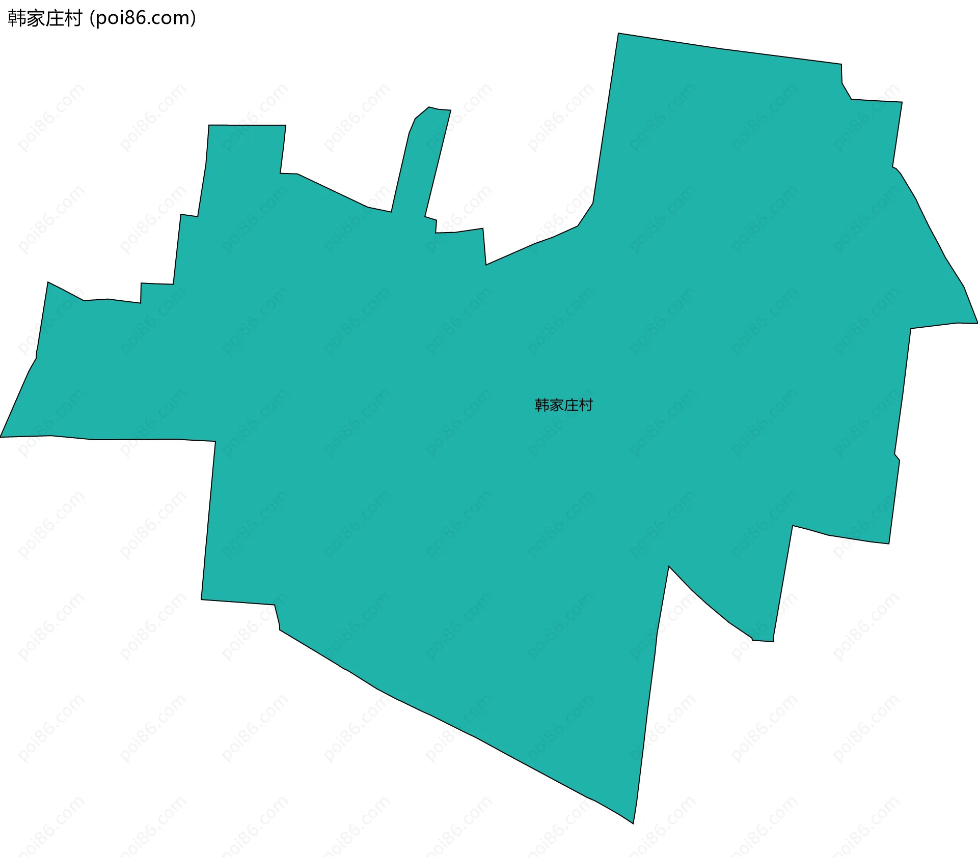 韩家庄村边界地图