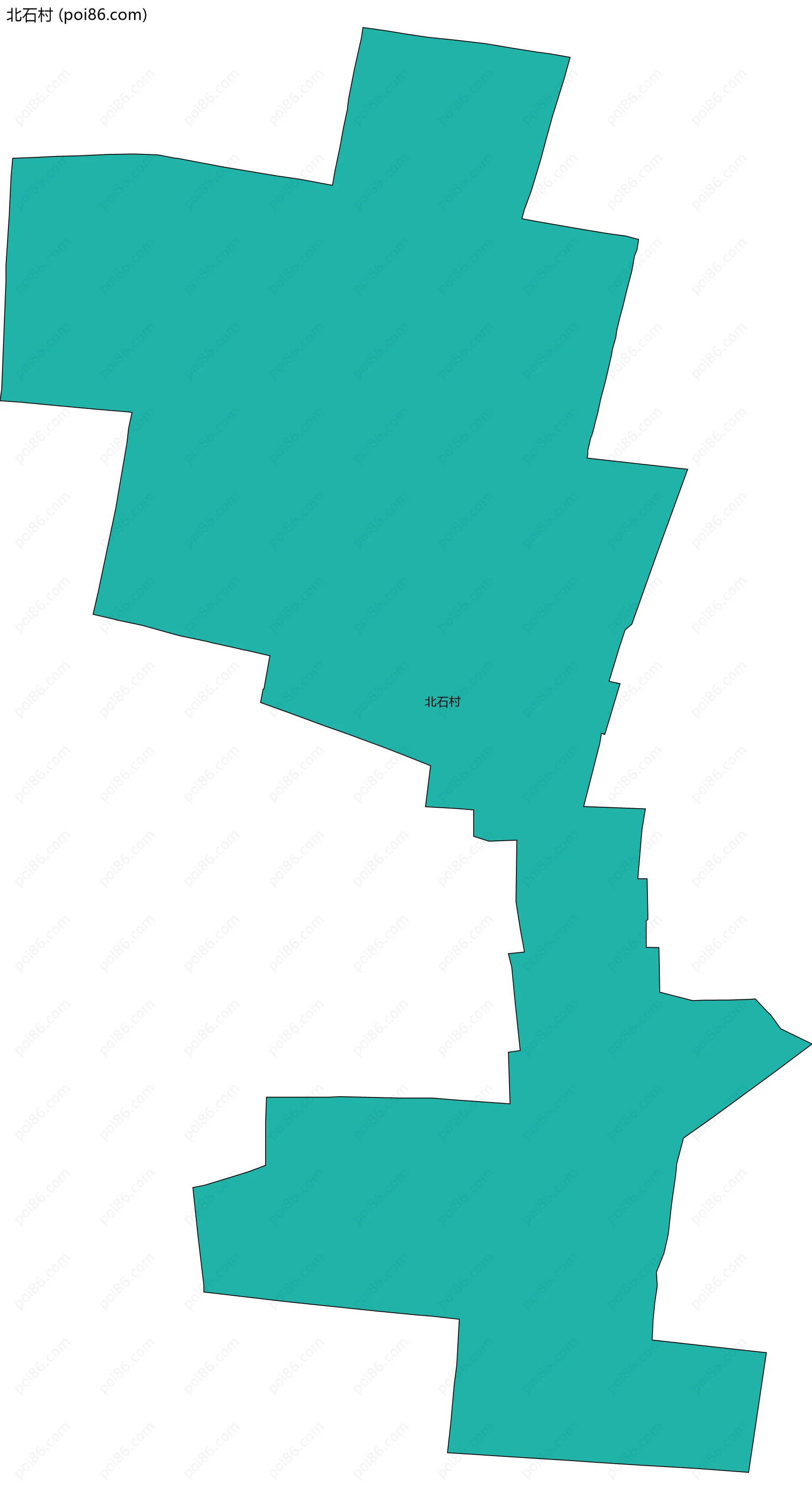 北石村边界地图