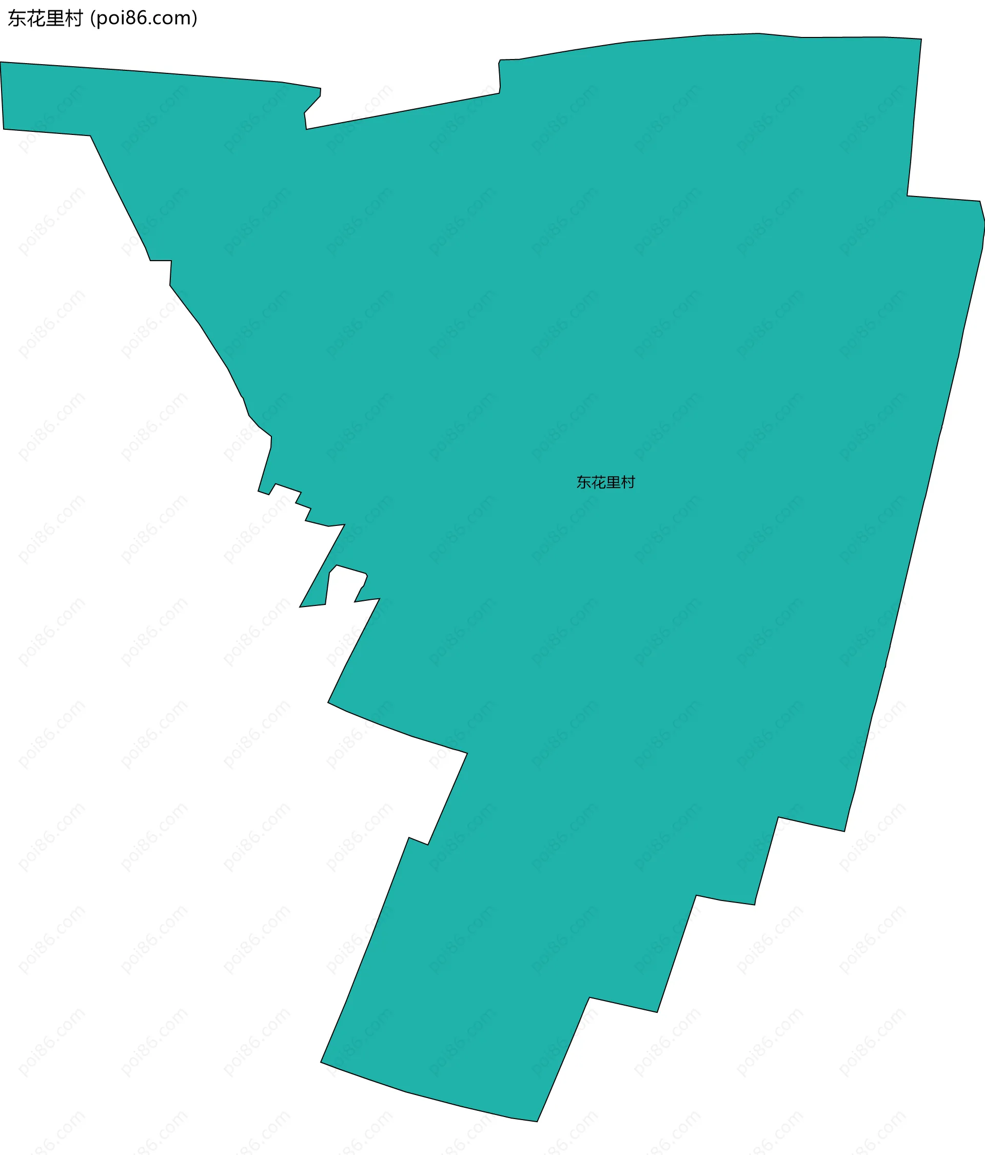 东花里村边界地图