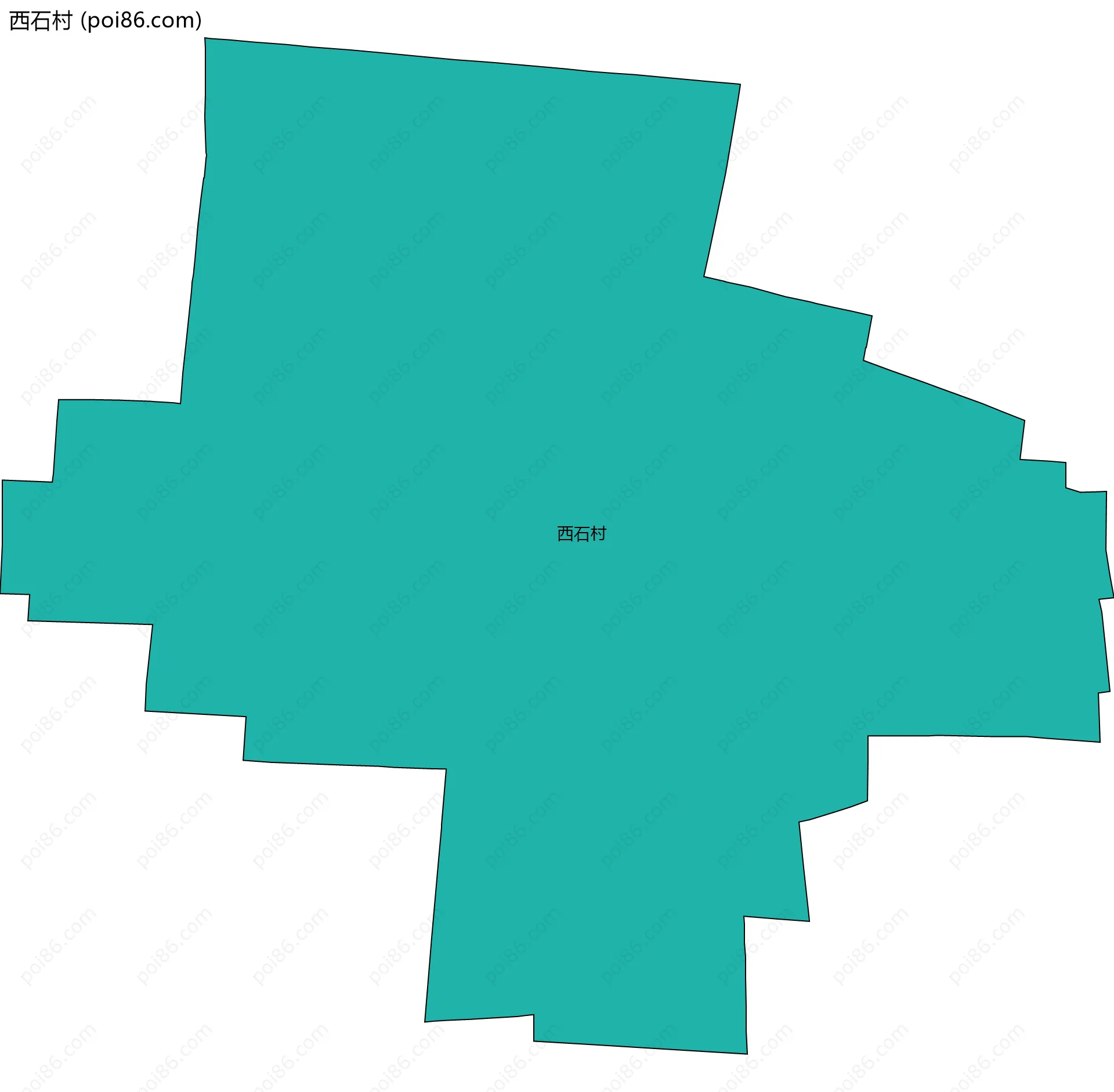 西石村边界地图