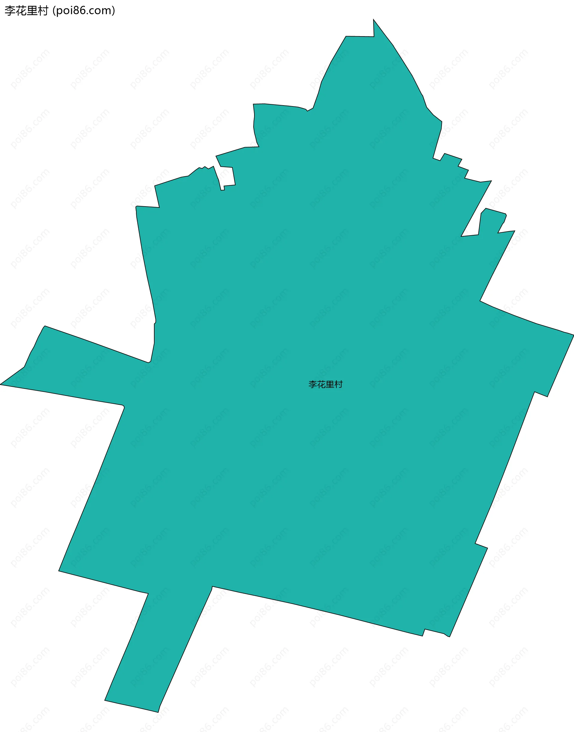 李花里村边界地图