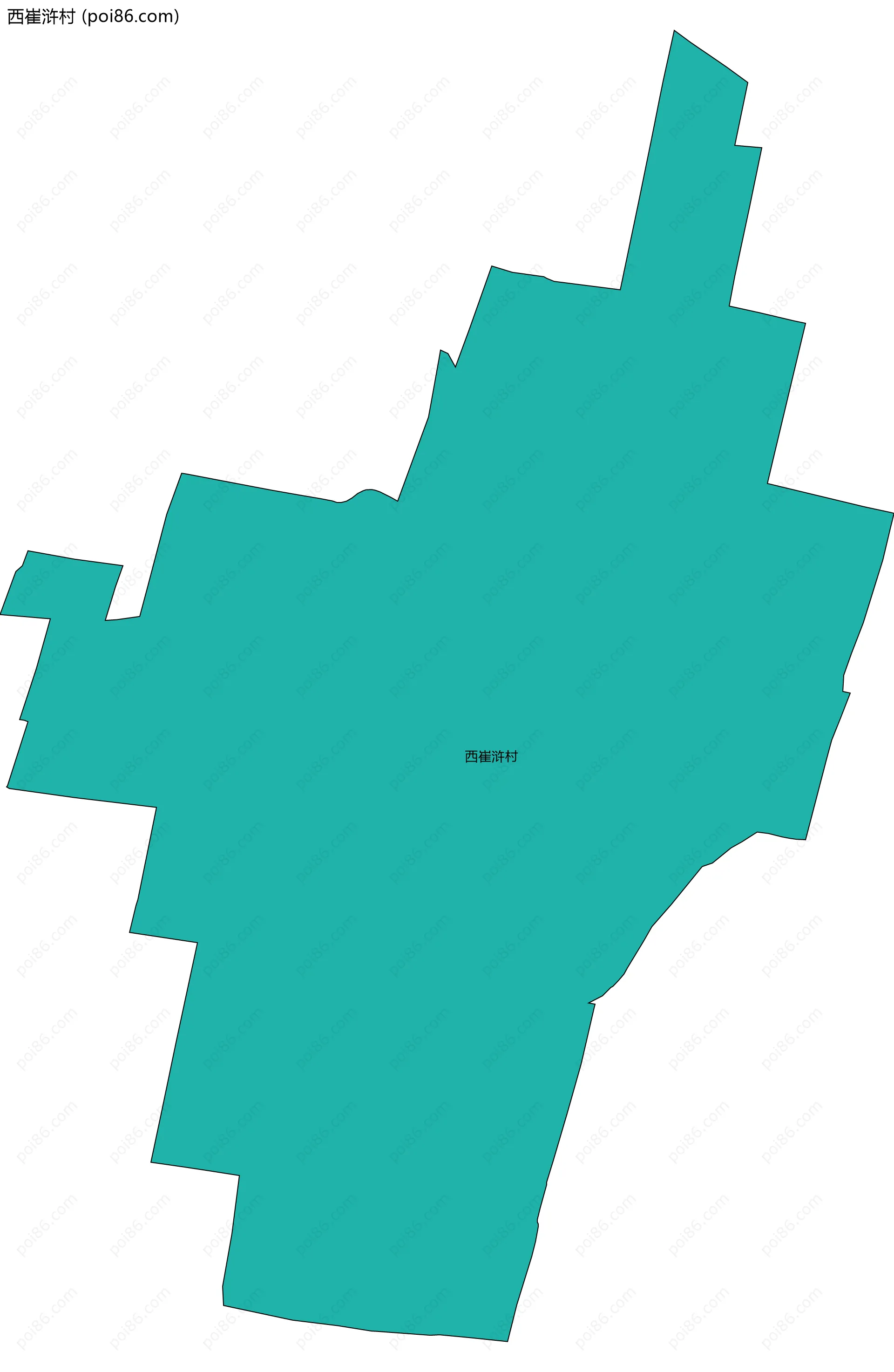 西崔浒村边界地图